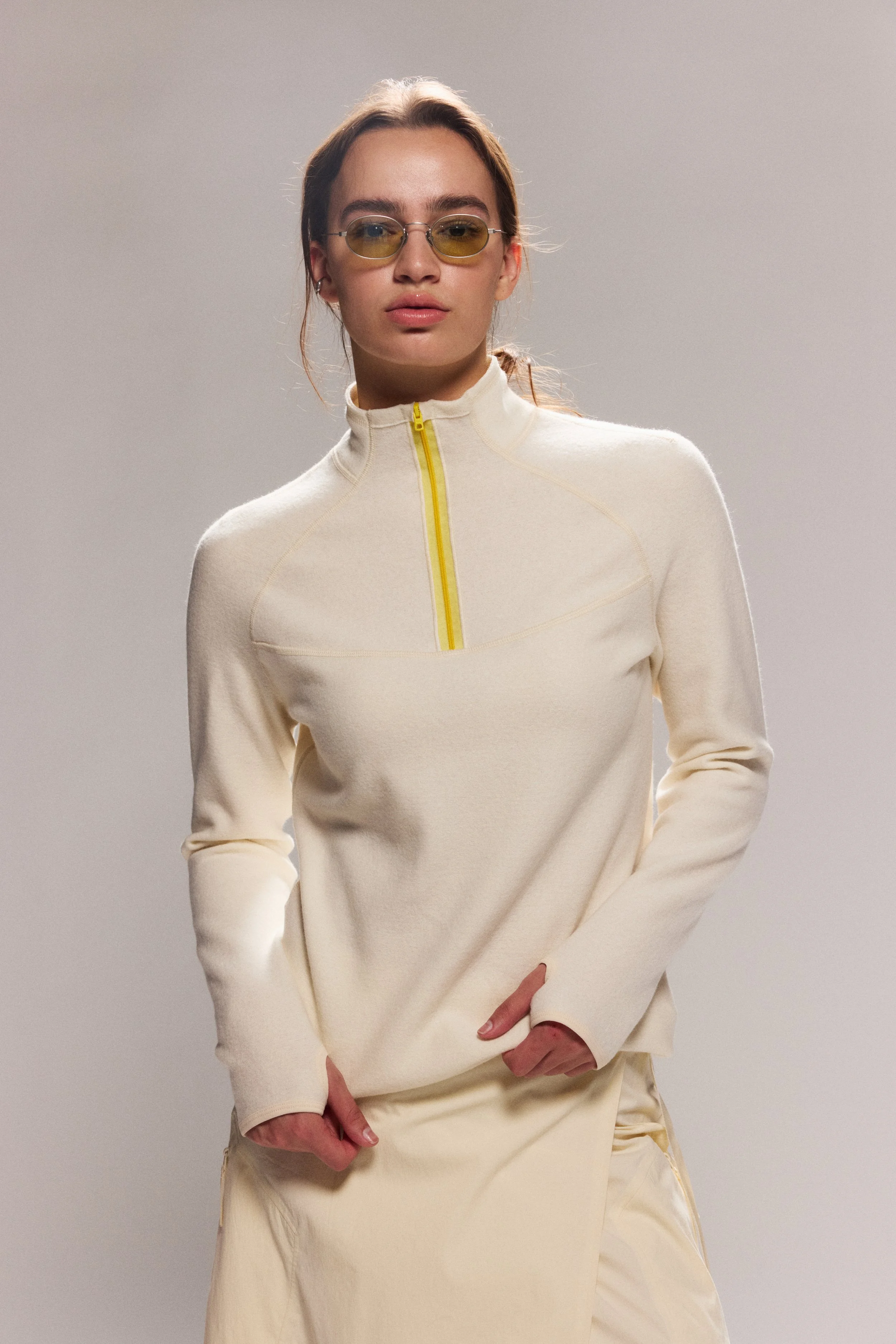 Plein Air Merino Midlayer Quarter-Zip: Iris Sibirica