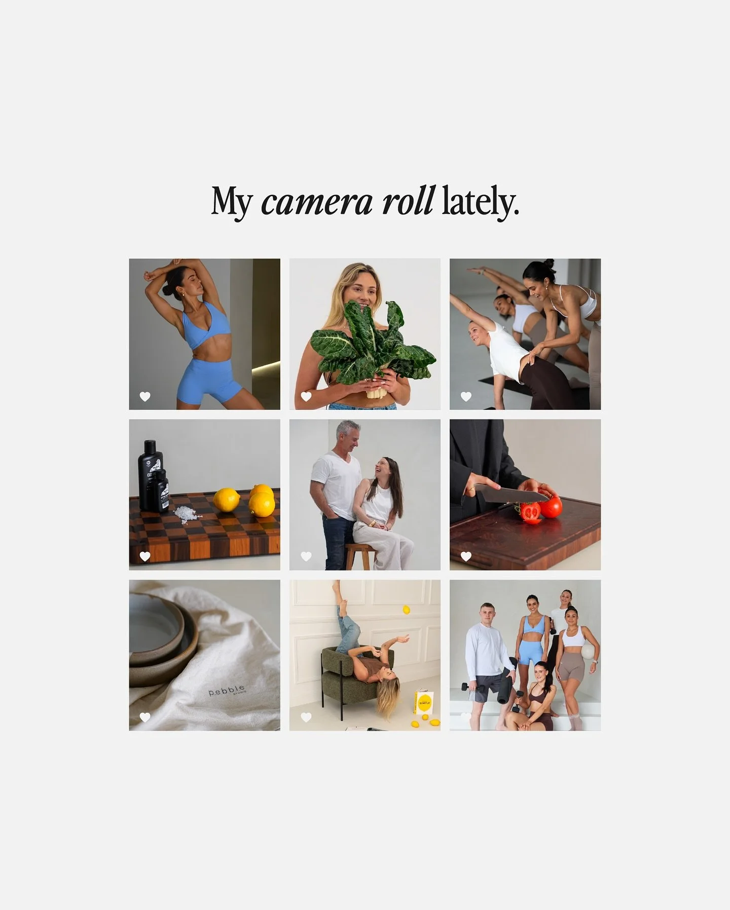 My camera roll lately&hellip;.
Grateful to call this work 🫶

#socialmediamanagement #marketing #contentcreator