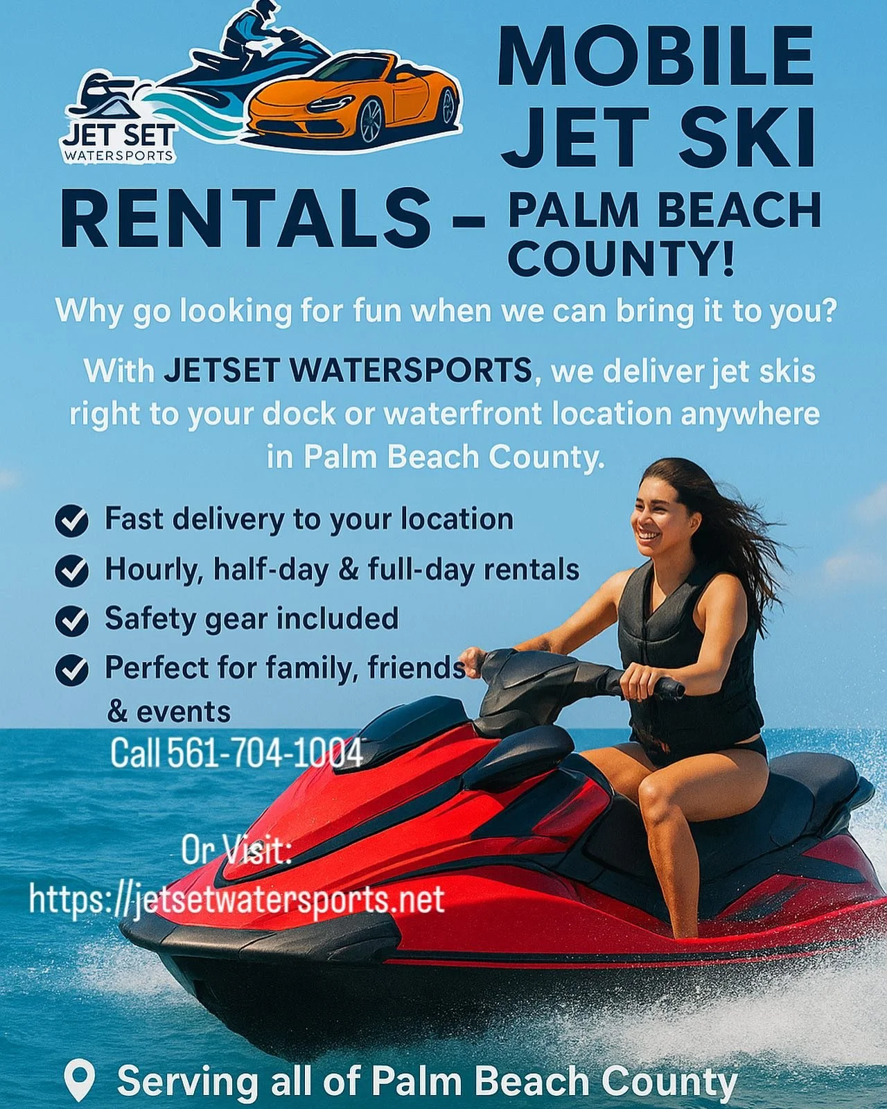 Ride the waves in Boynton Beach 🌊! Grab a jet ski and let's make some memories today! Book now! 🌞 #jetski #boytonbeach #florida
