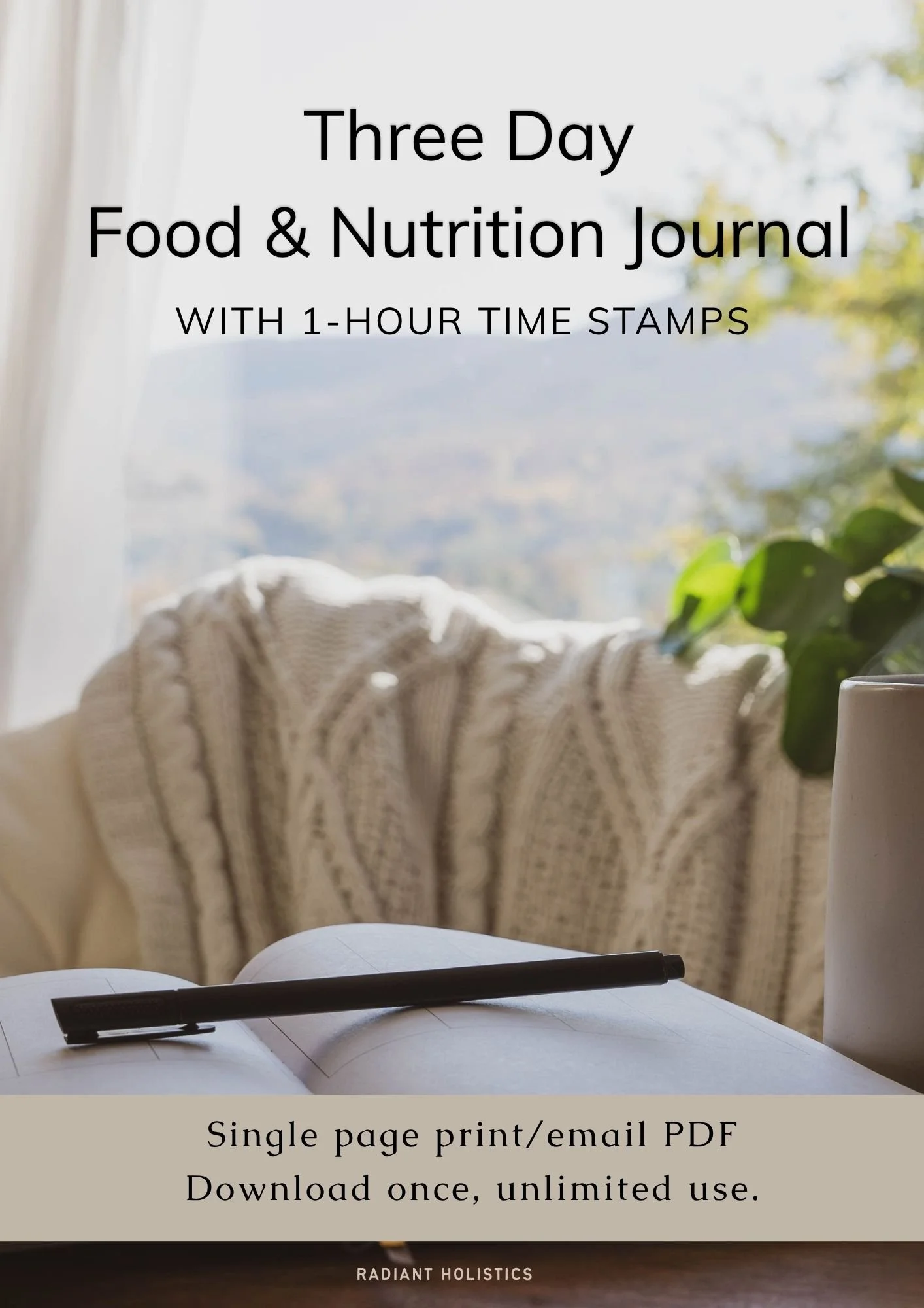 3 Day Time-stamped Food Journal Printable PDF