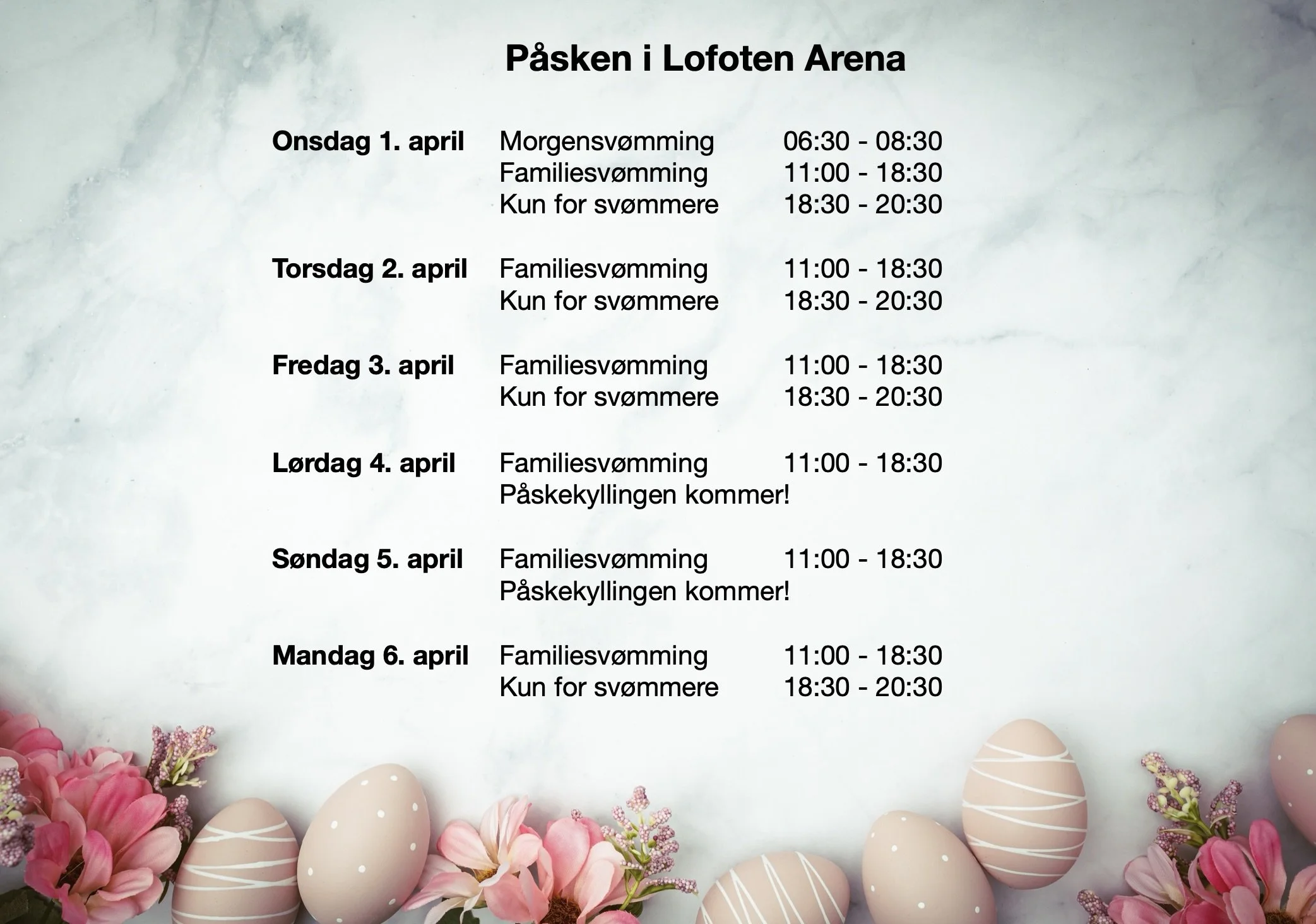 Vi har åpent hele påsken!