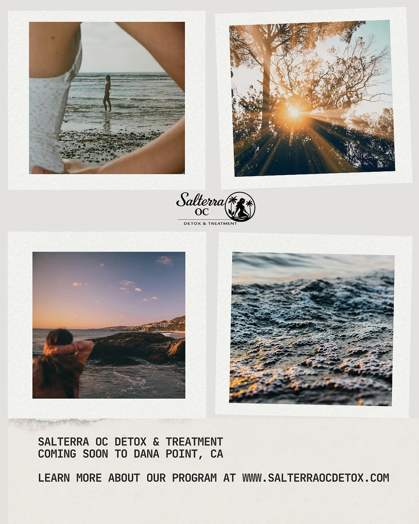 Coming soon to Dana Point, CA.
Salterra OC Detox &amp; Treatment is a private, individualized drug and alcohol detox program designed to support healing in a calm and comfortable setting.

We look forward to sharing more about our program, our approa