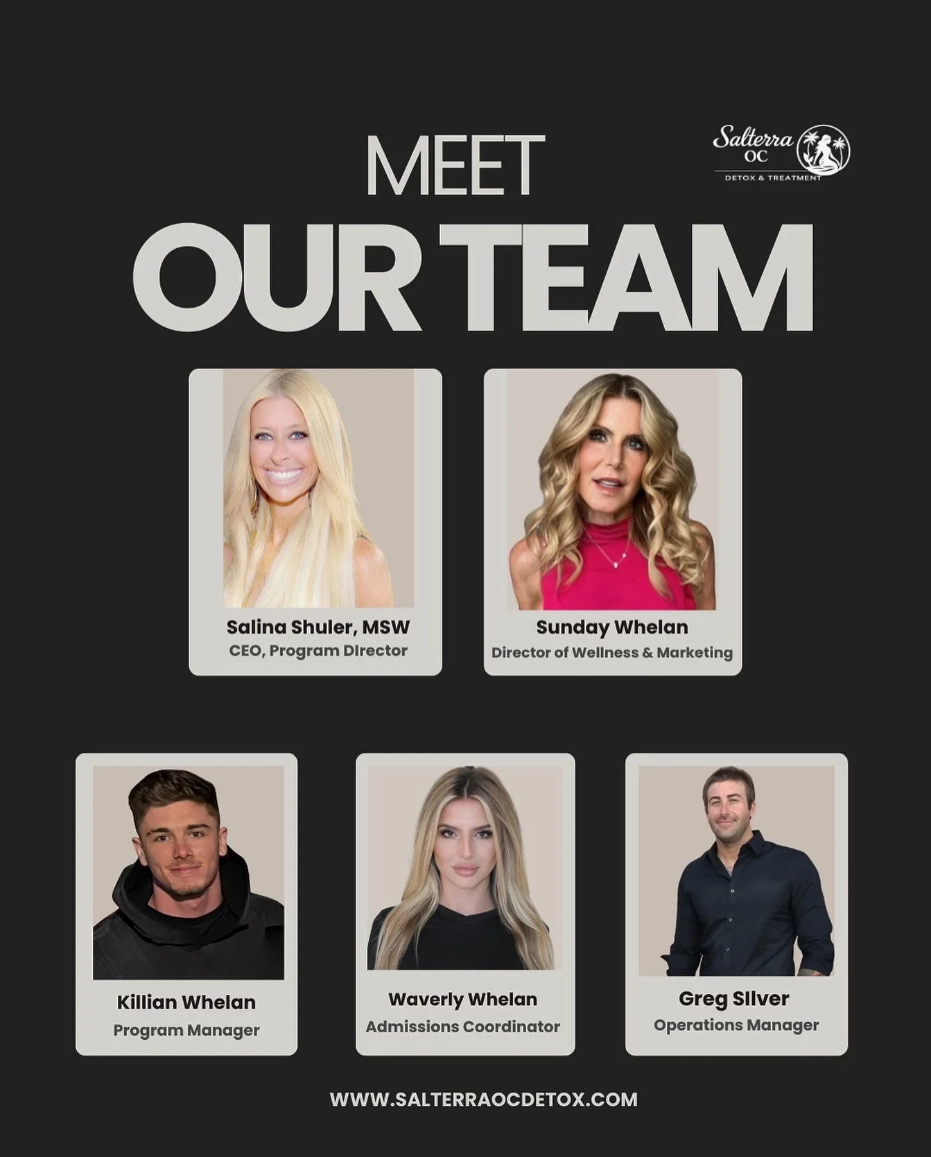 Meet the team behind Salterra OC Detox &amp; Treatment. We are building a compassionate, ethical program in Orange County focused on safe detox, individualized care, and meaningful support for clients and families.
Learn more at www.salterraocdetox.c