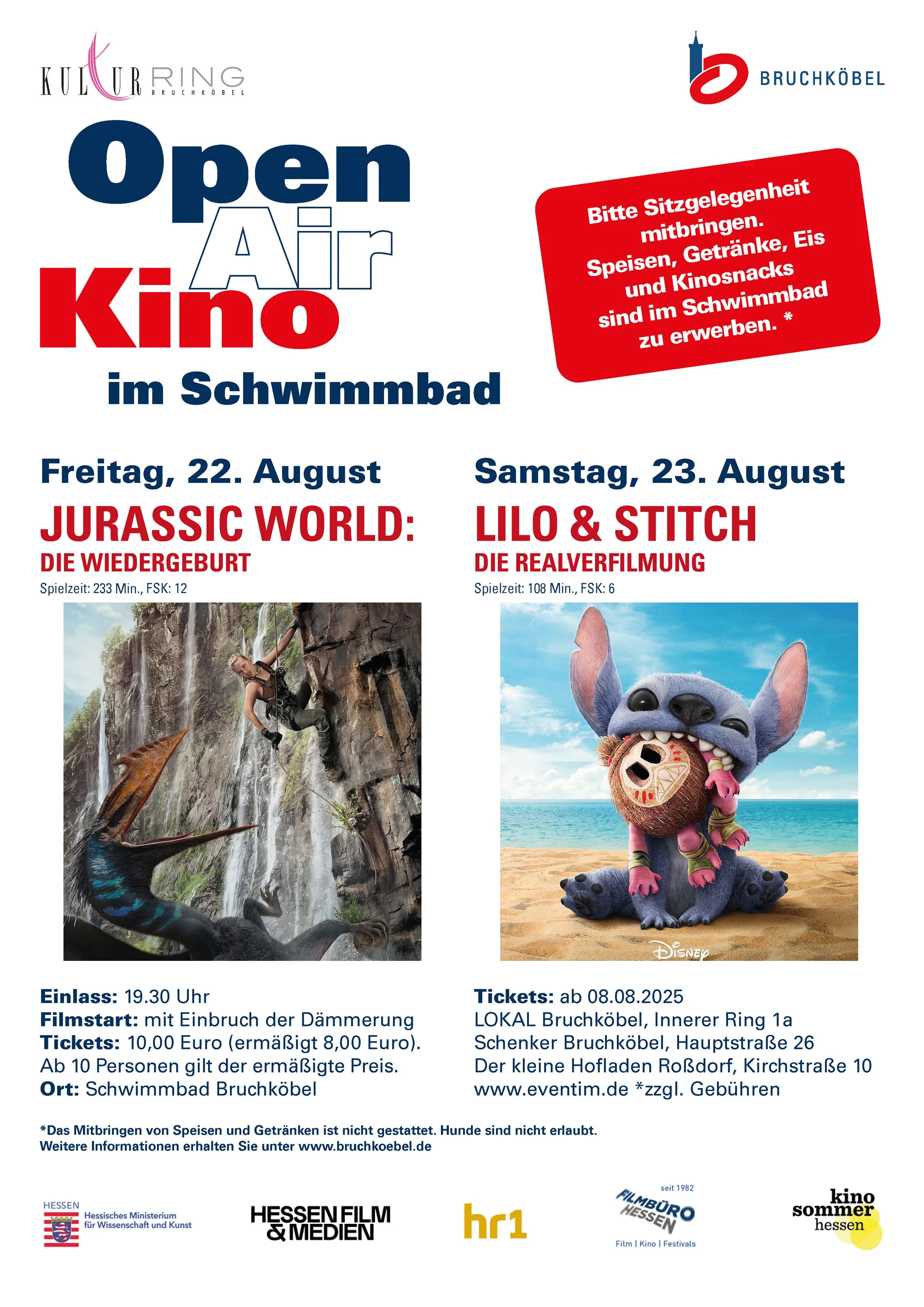 Open Air Kino im Schwimmbad: Lilo & Stitch