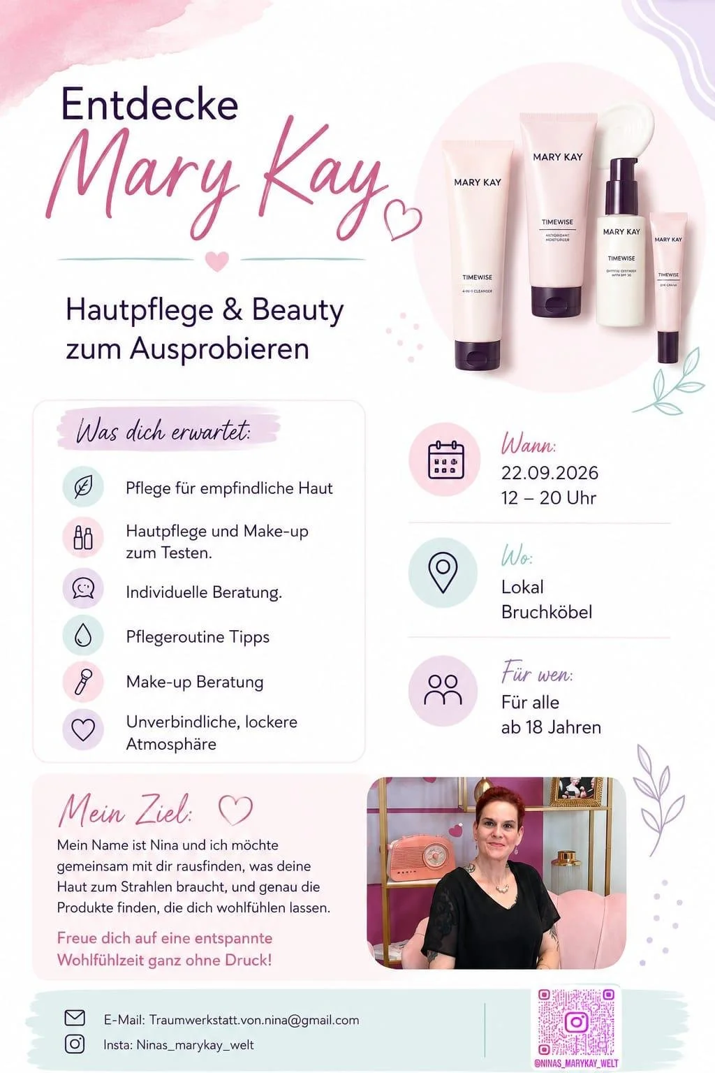 Mary Kay Hautpflege und Beauty-Auszeit mit Nina Vitrant