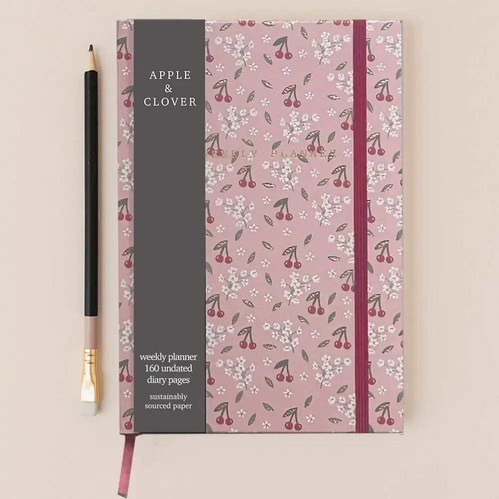 Cherry Hard Cover Weekly Planner
