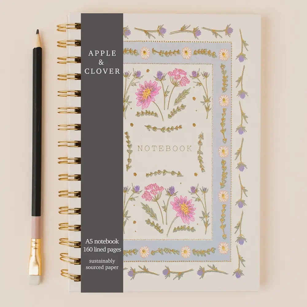 Floral Notebook - Cream
