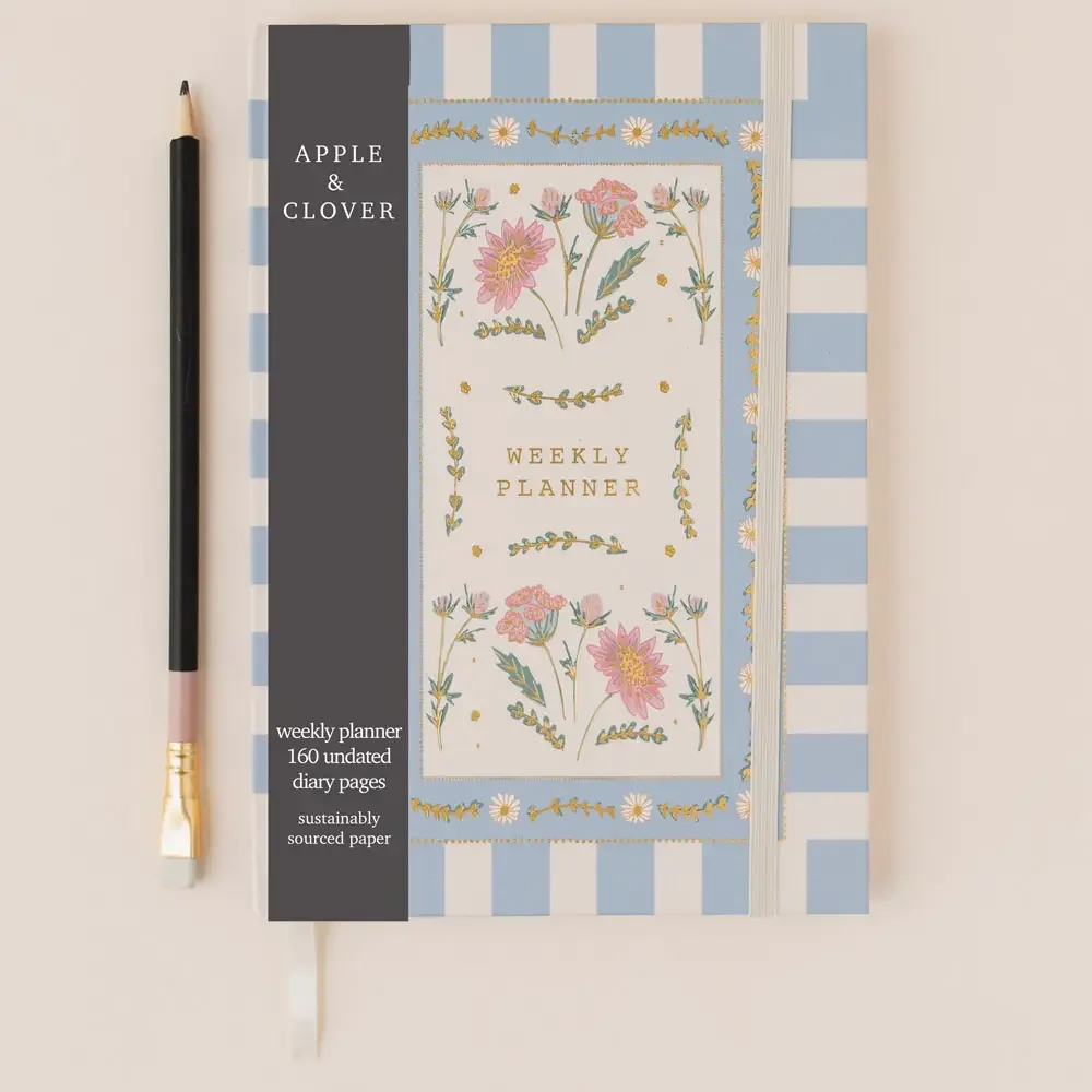 Floral Hard Cover Weekly Planner