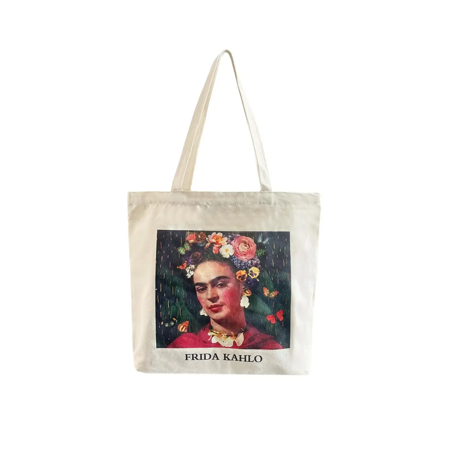 Frida Kahlo Portrait Cotton Tote Bag