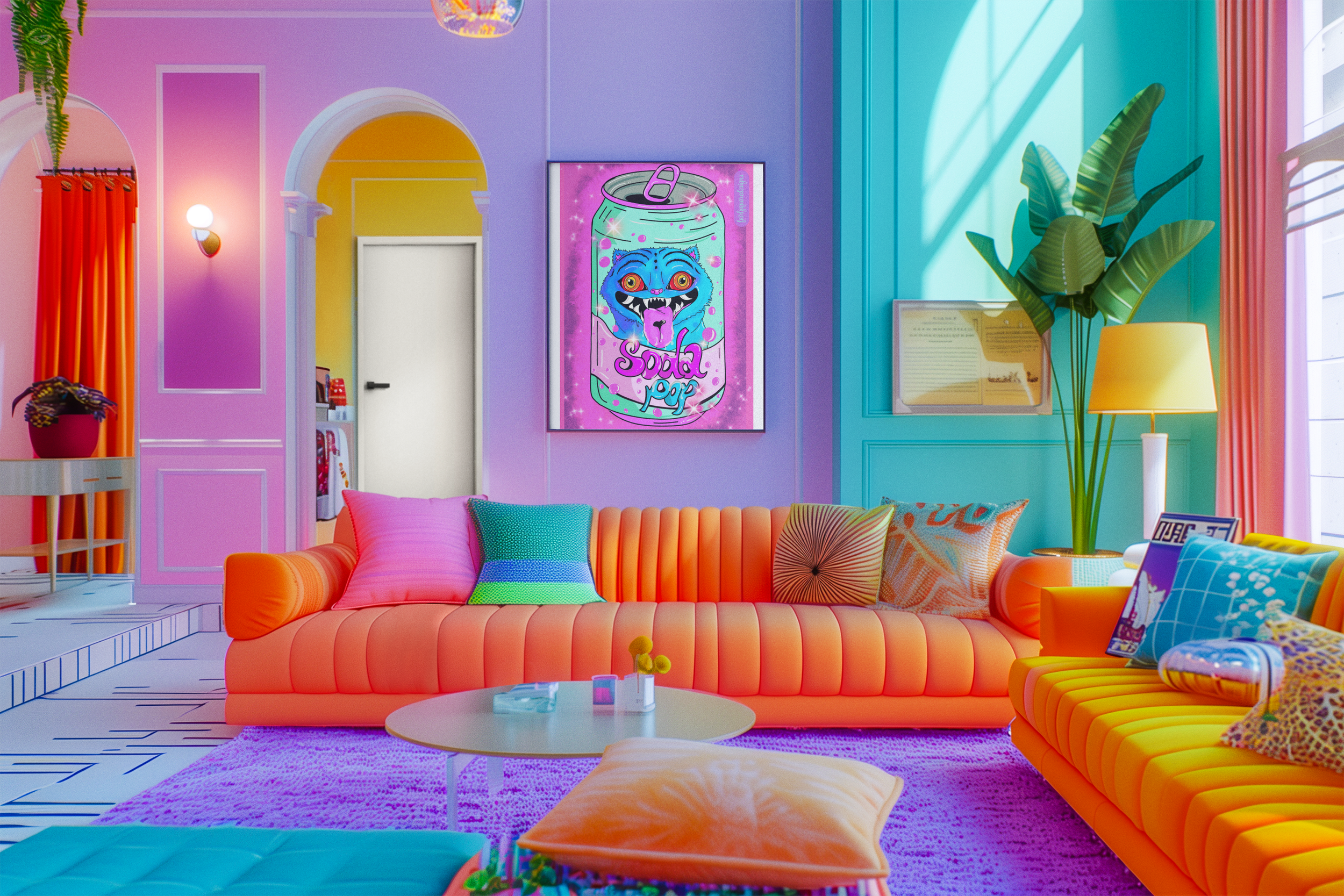 derpy huntrix anime cartoon fan art bright colourful cute cat 1.png