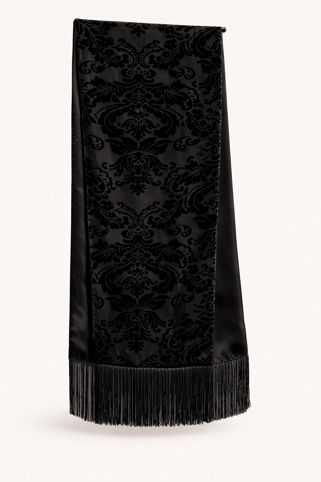 Silk burnout damask scarf