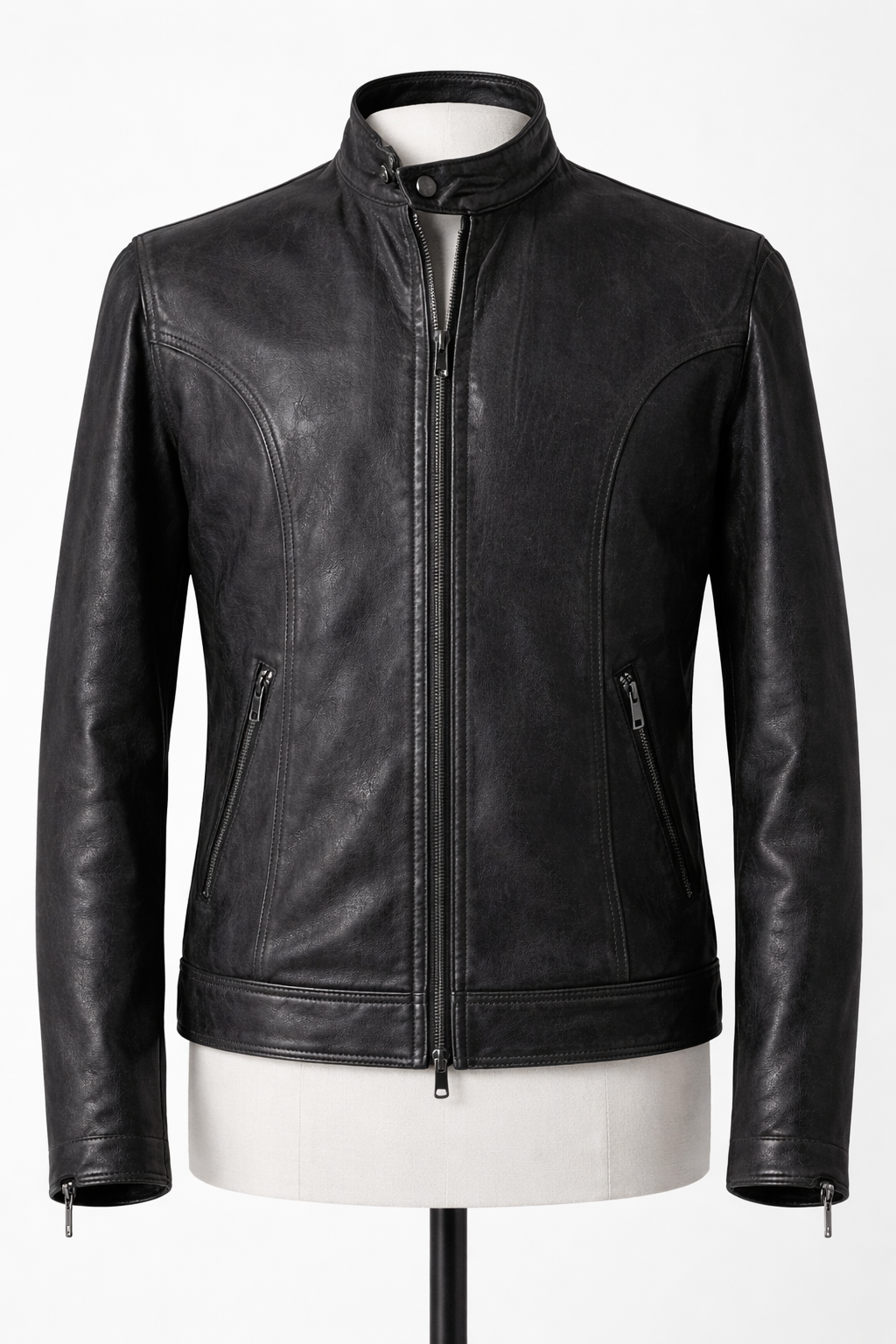 Waxed Denim Motor Jacket