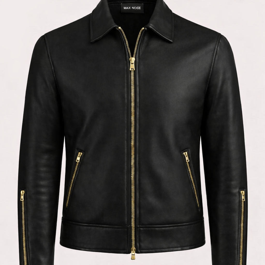 Leather Collar Jacket