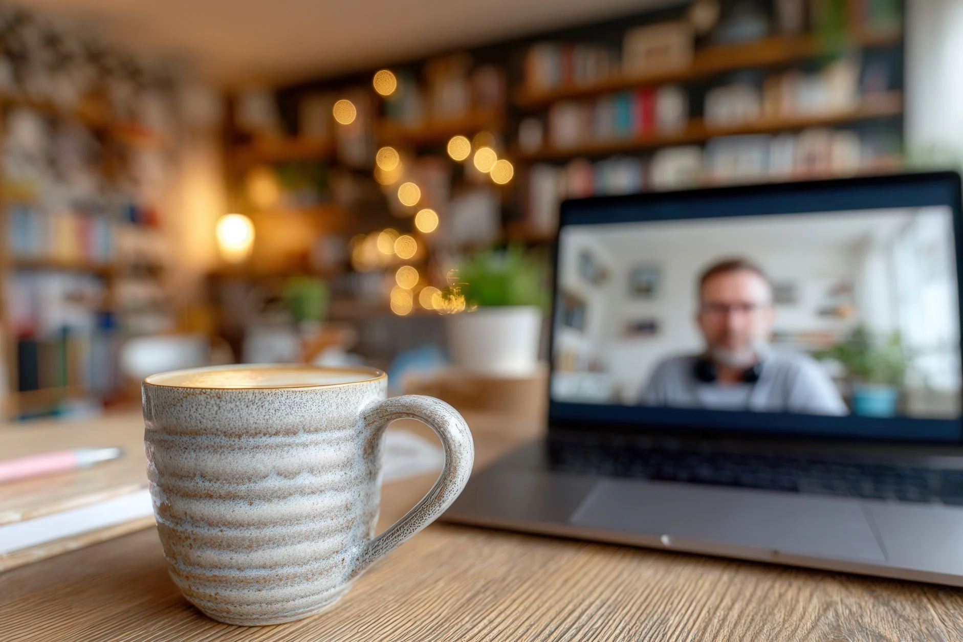 A coffee mug and an online consultation.