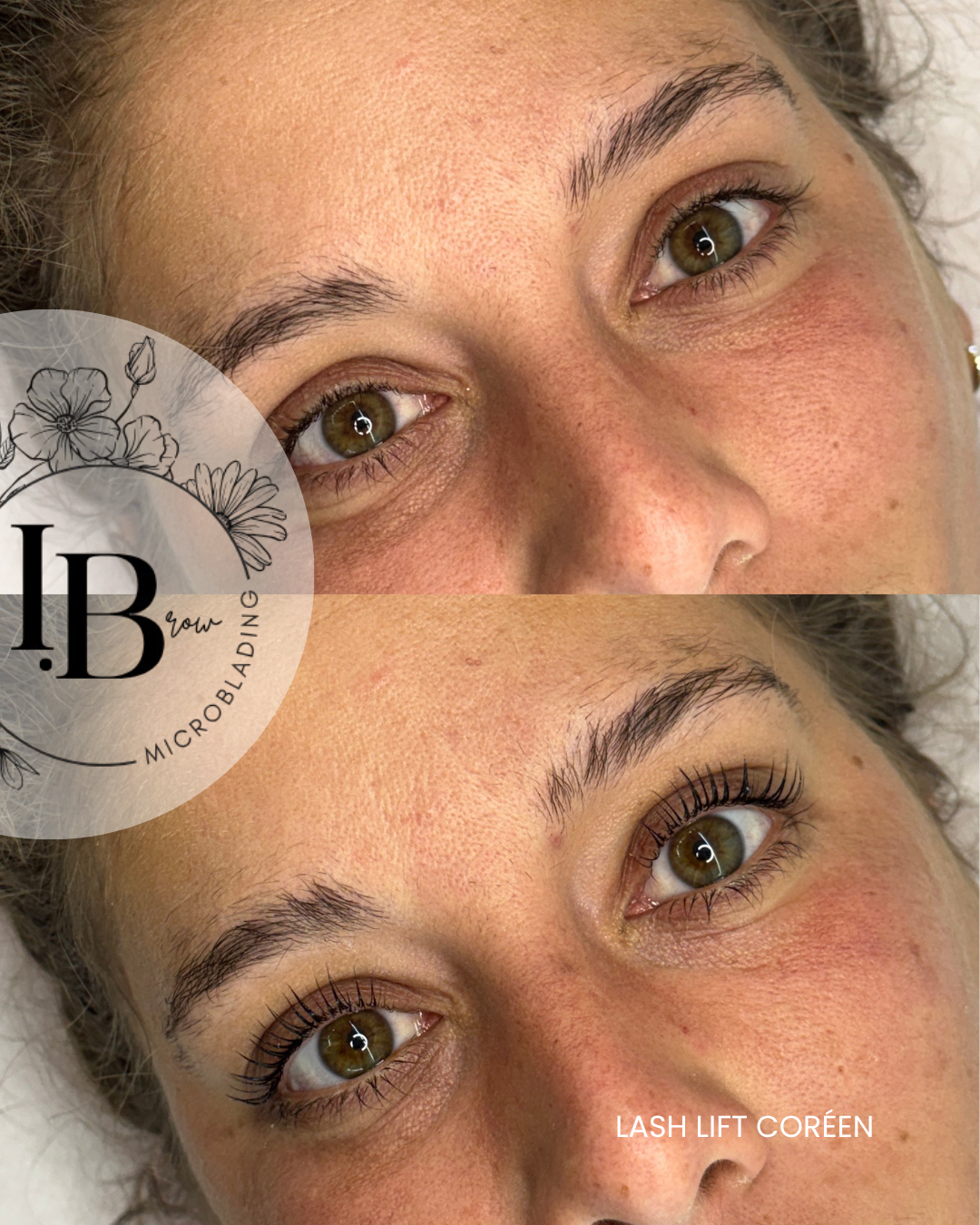 Lash Lift Coréen avec teinture - résultat attendu : un effet mascara permanent, sans alourdir le regard.