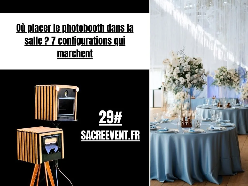 Où placer le photobooth dans la salle ? 7 configurations qui marchent