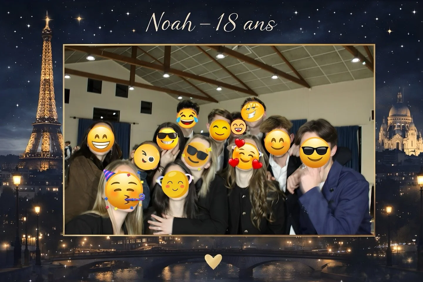 🎉 Les 18 ans, &ccedil;a se f&ecirc;te ! 🎉

Retour sur l&rsquo;anniversaire de Noah, une soir&eacute;e m&eacute;morable pour c&eacute;l&eacute;brer ce cap important 🥳

Rires, souvenirs et moments inoubliables&hellip; notre borne photo &eacute;tait 