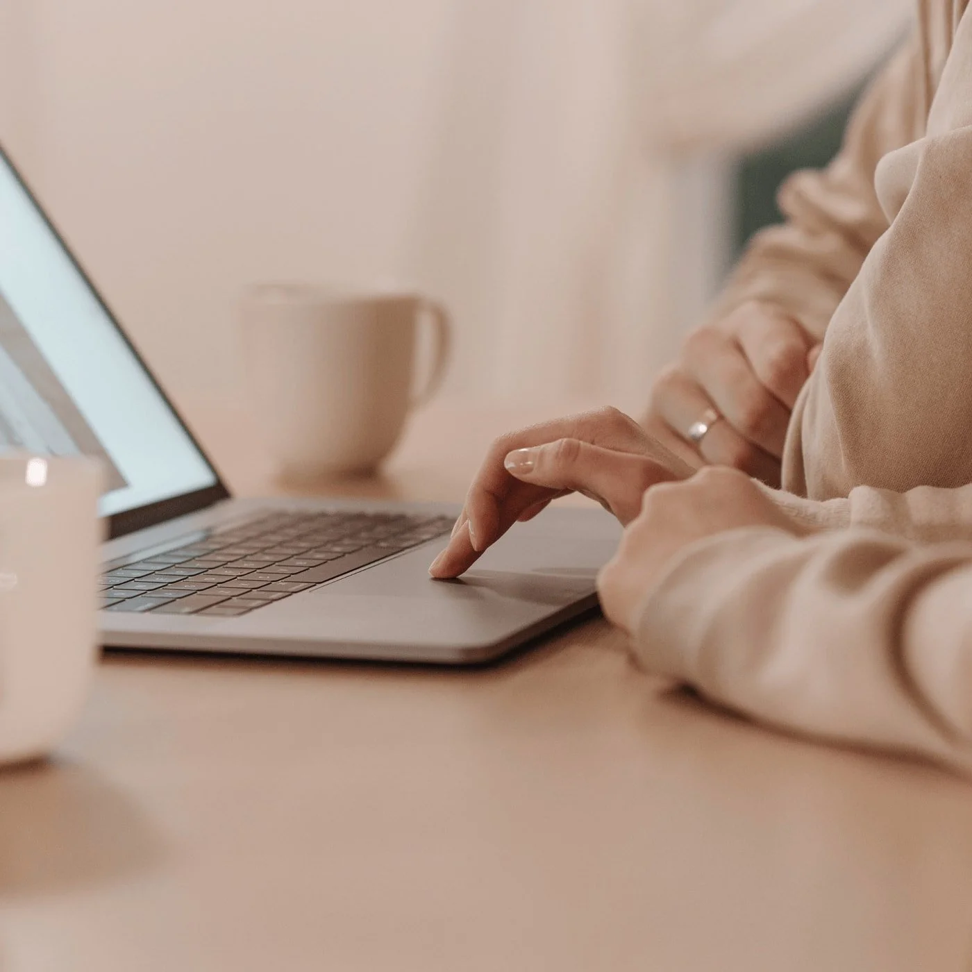 woman working from home