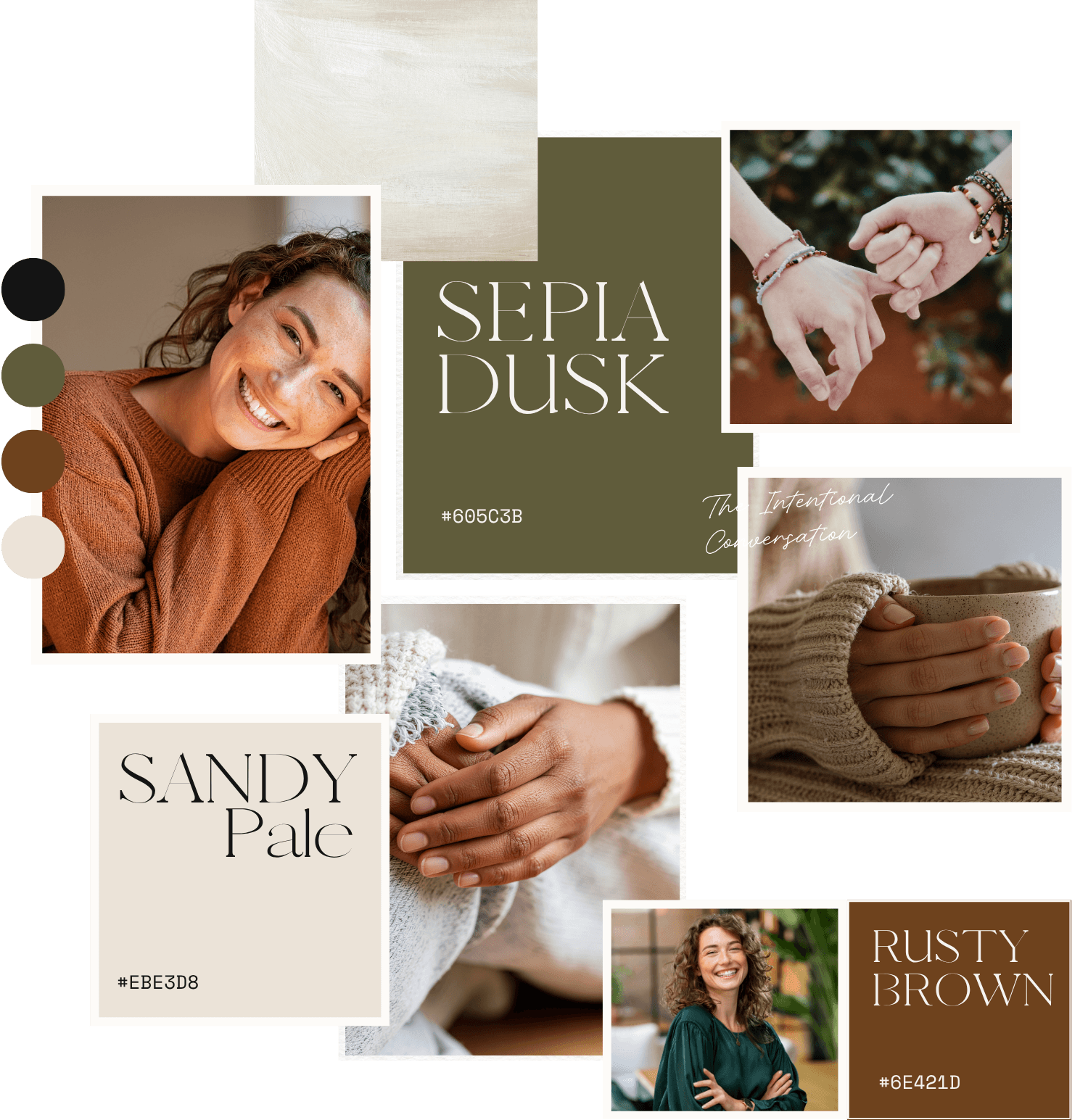 Website warm color palette