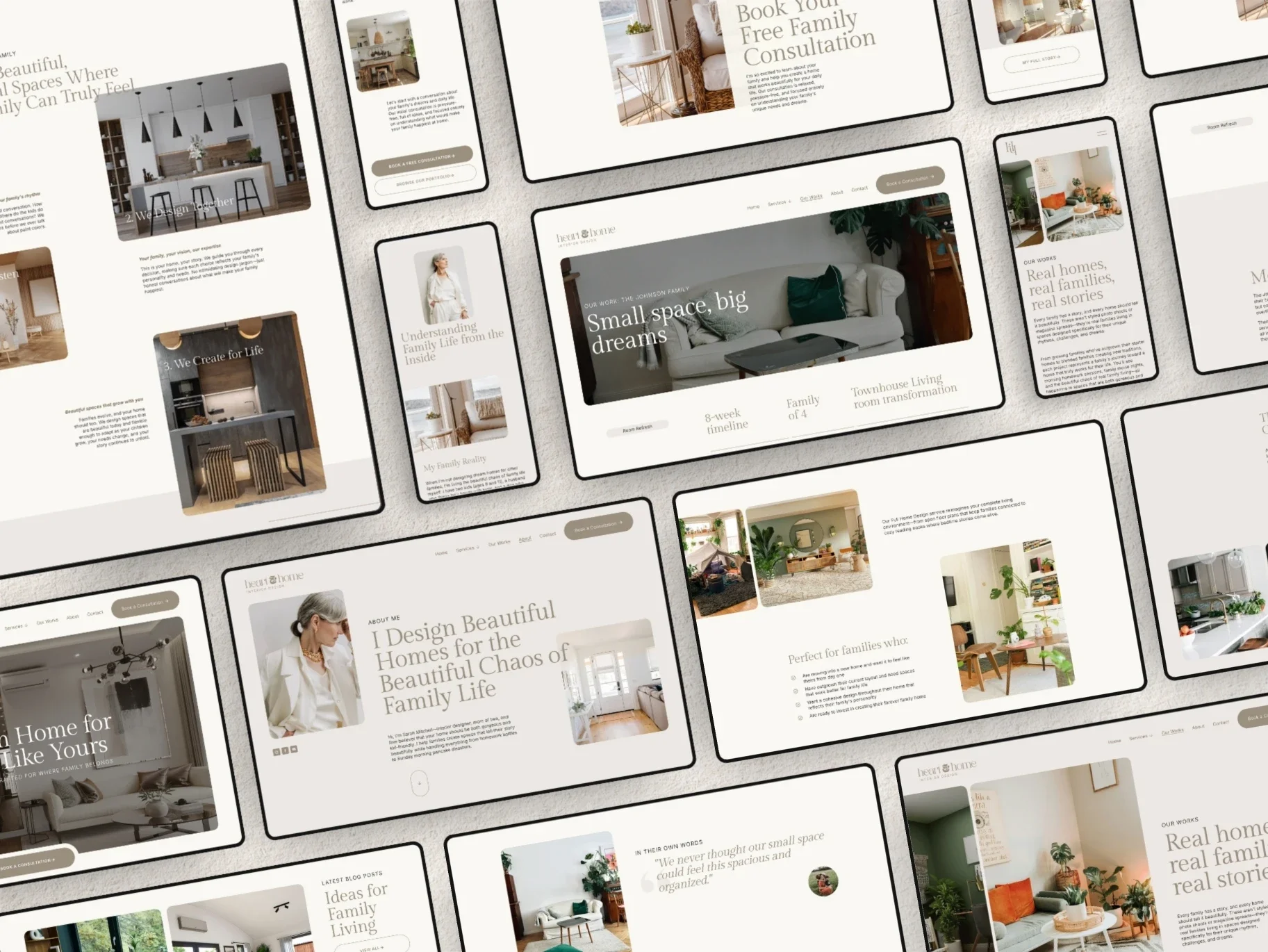 Interior designer Squarespace website