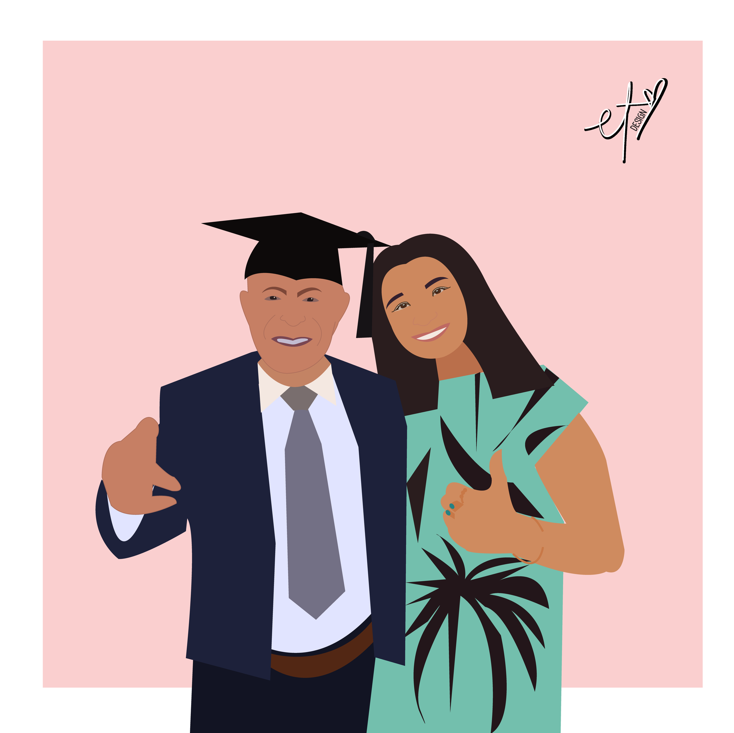 Digital Illustration - Couple / Two People