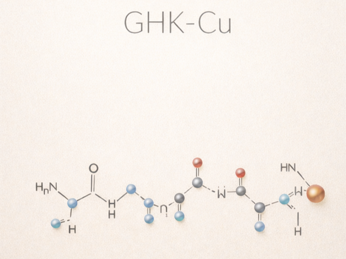 GHK-Cu Kupferpeptid Molekül - Anti Aging Peptid für Kollagen und Hautregeneration