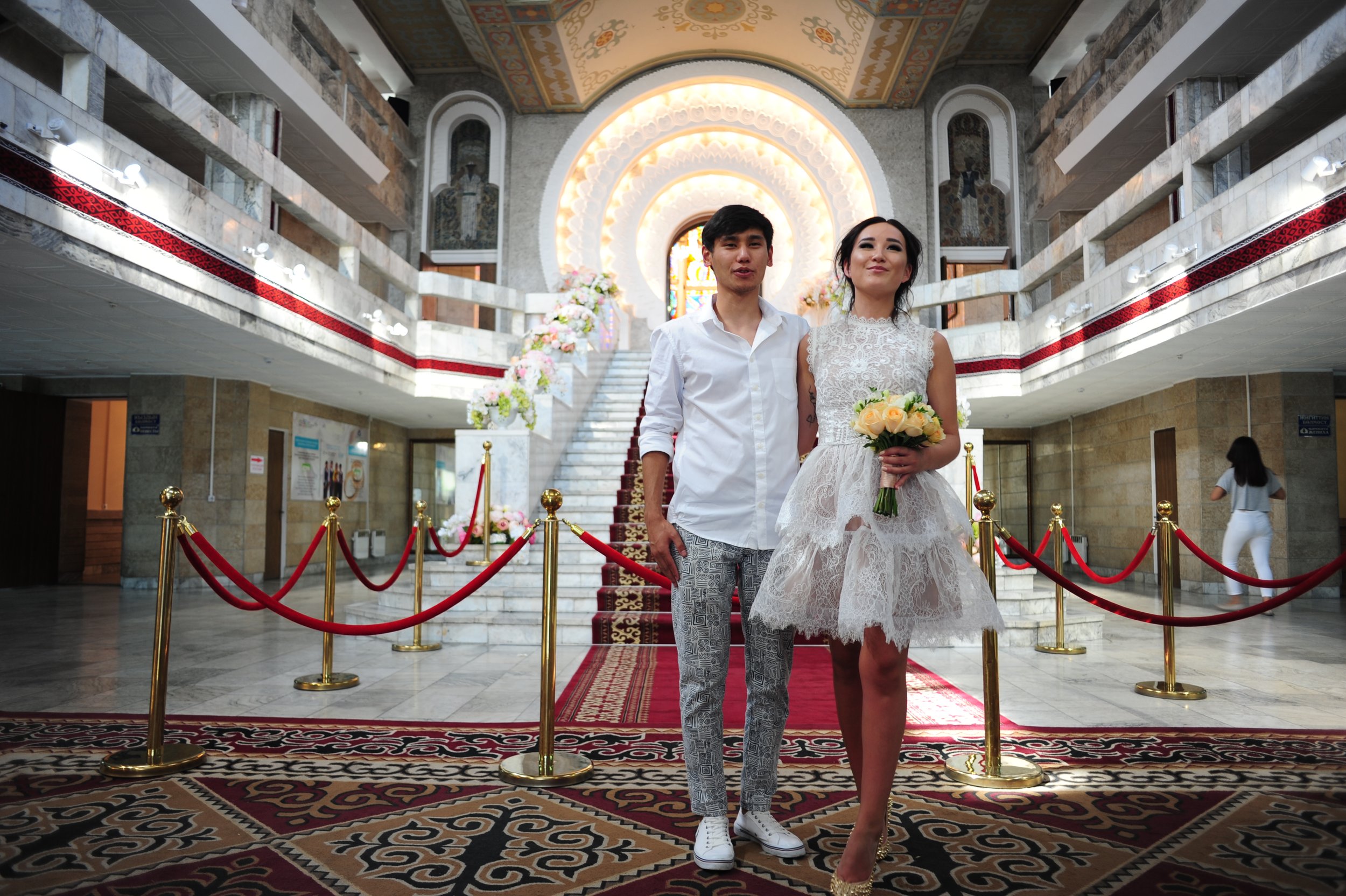 Non stop weddings at the 'wedding palace' in Bishkek, Kyrgyzstan