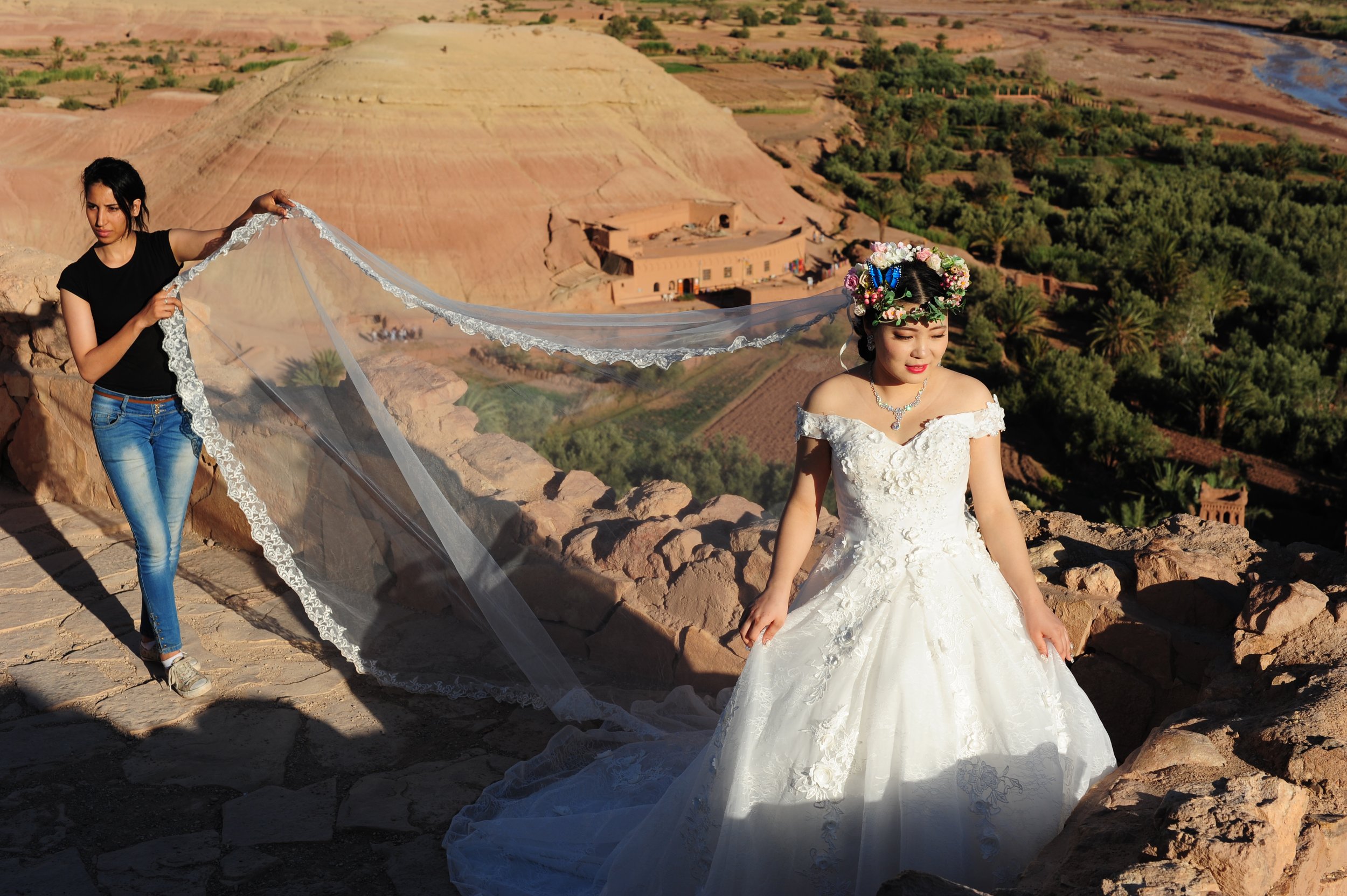Chinese wedding-shoot at Ait Benhaddou-Morocco