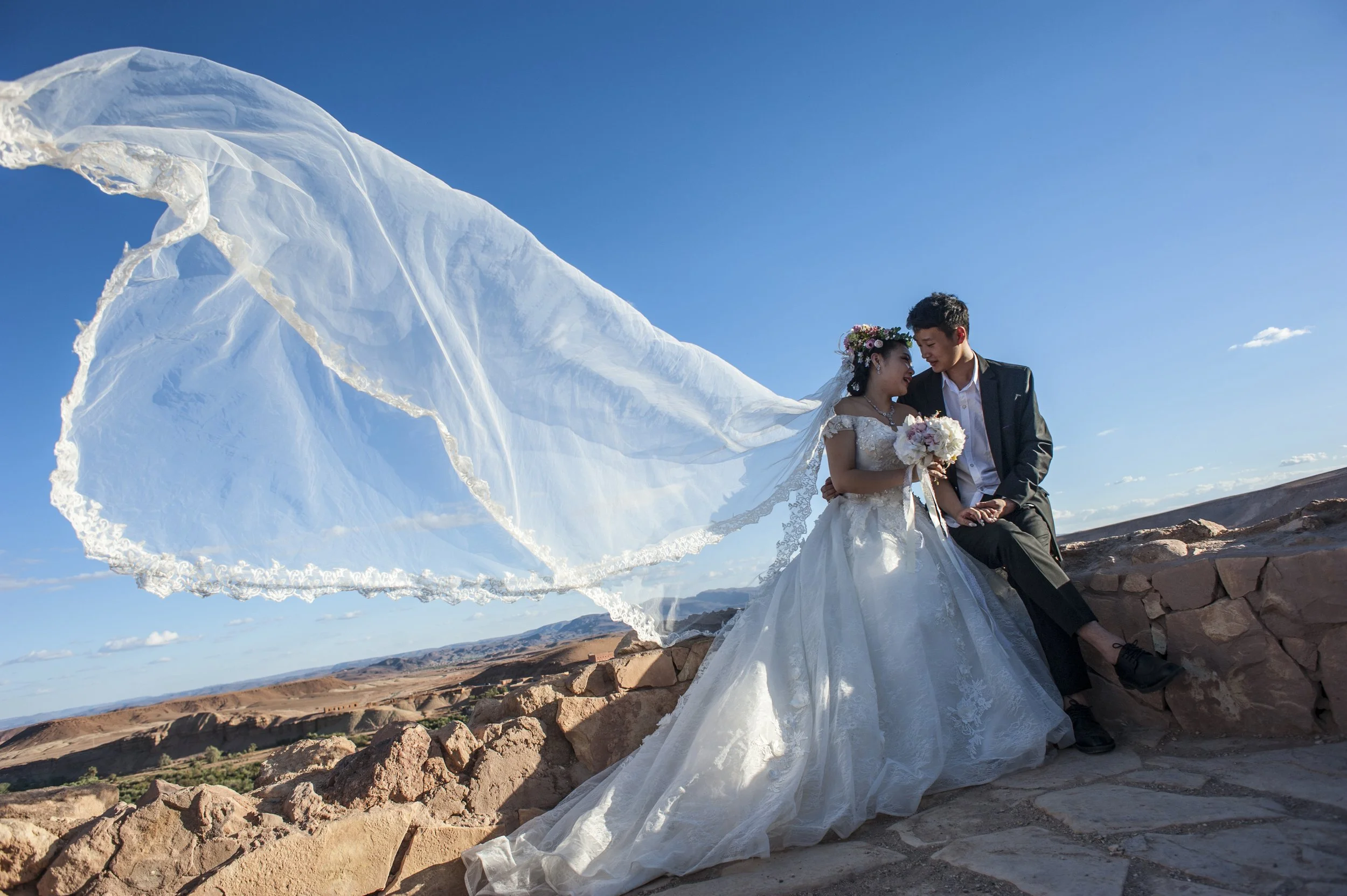 Chinese wedding-shoot at Ait Benhaddou-Morocco