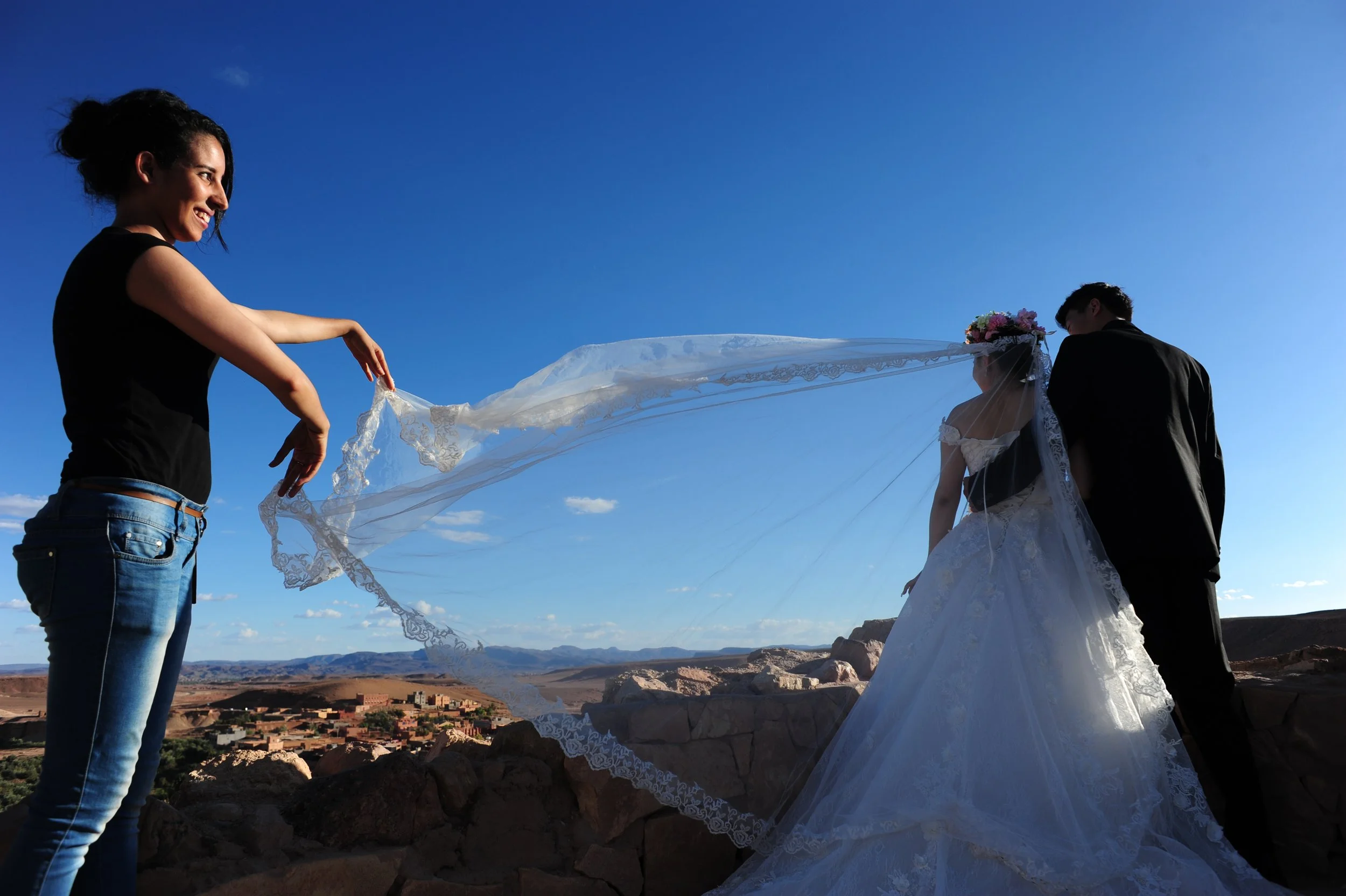 Chinese wedding-shoot at Ait Benhaddou-Morocco