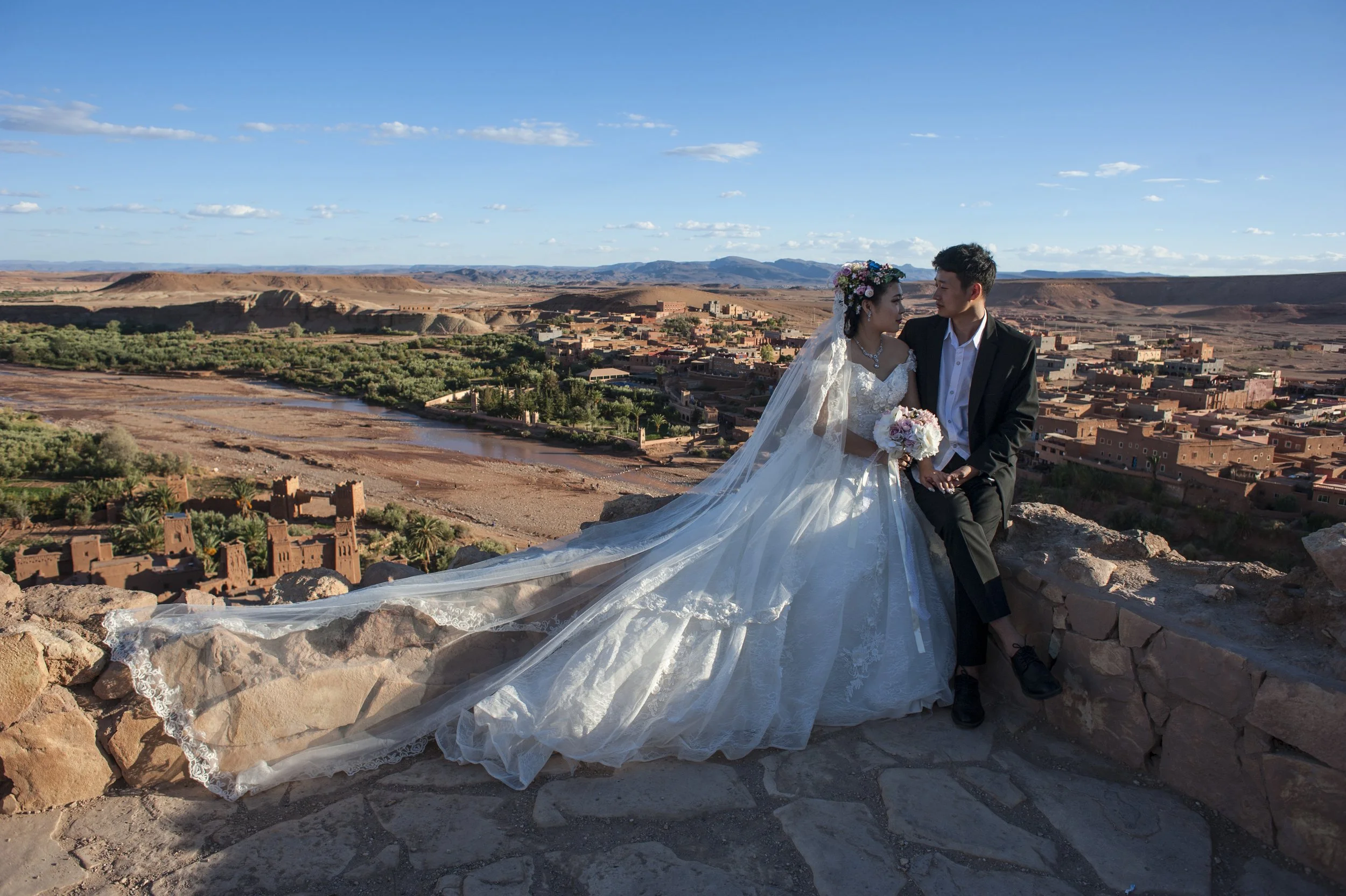Chinese wedding-shoot at Ait Benhaddou-Morocco