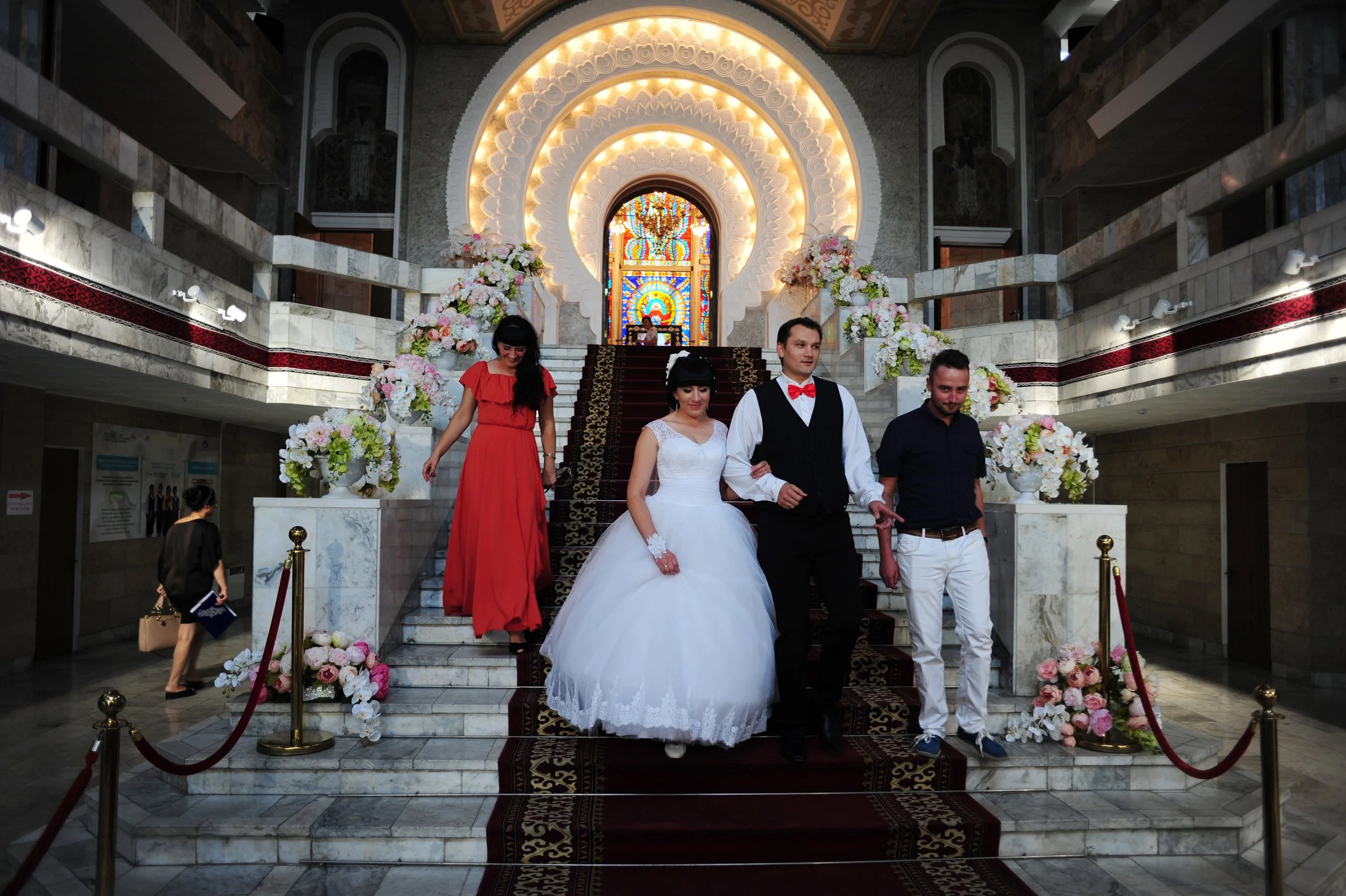 Non stop weddings at the 'wedding palace' in Bishkek, Kyrgyzstan