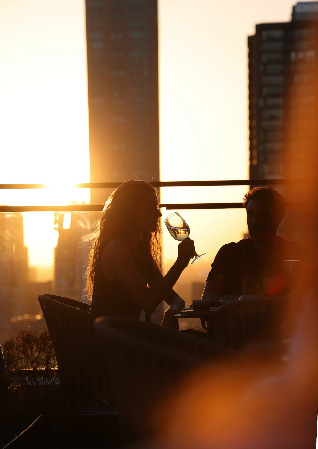 Drinking drinks on the hotel roof terrace.jpg