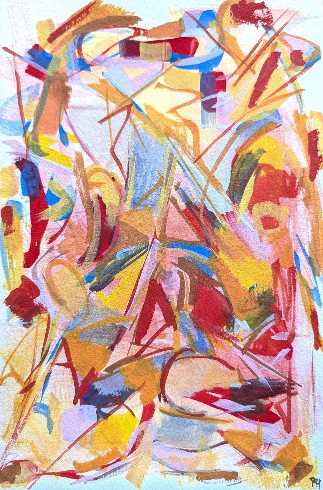 Composition, 2017, gouache I, 30x20 cm