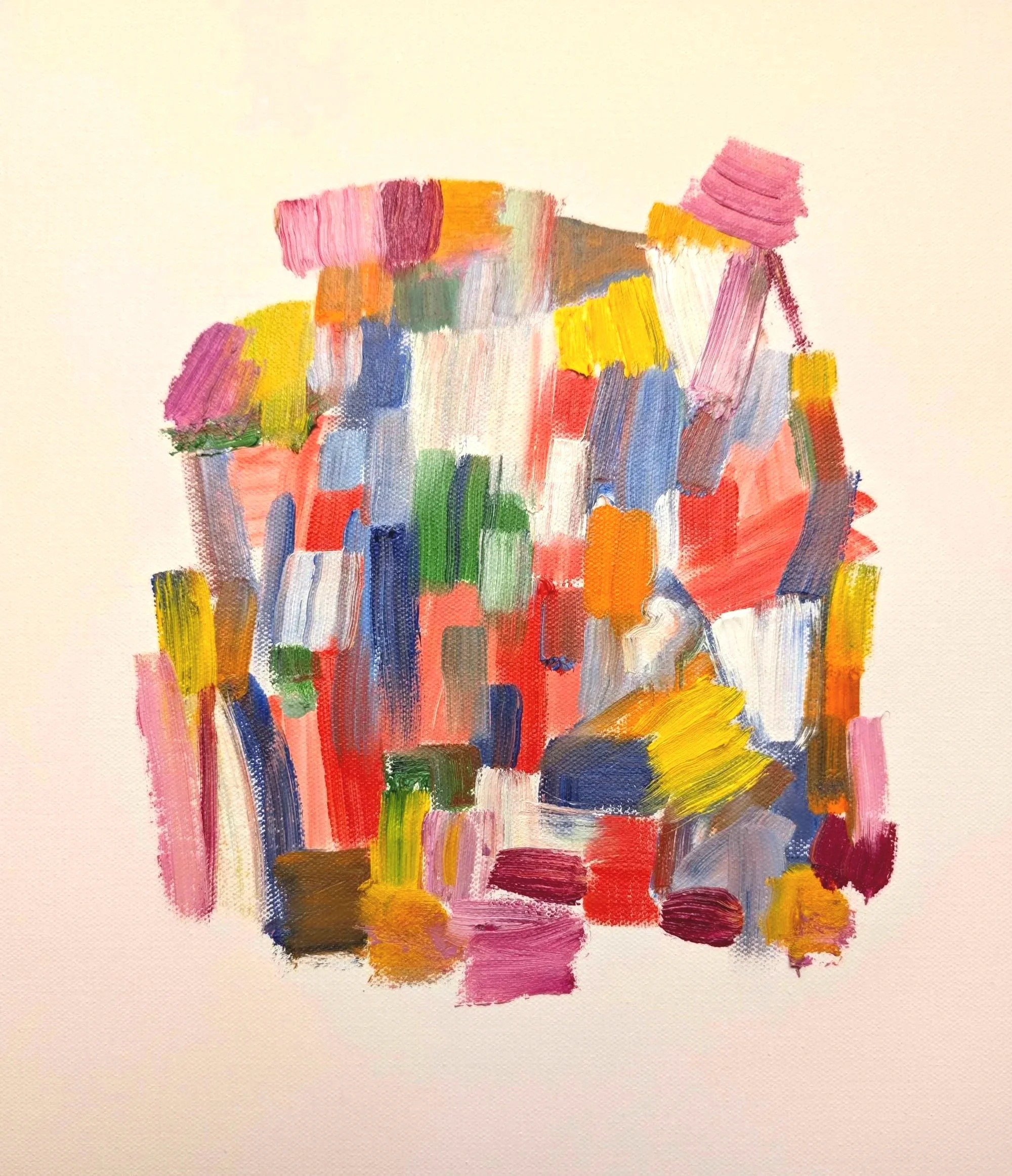 Collapsing castle, 2025, oil on canvas 40x40 cm