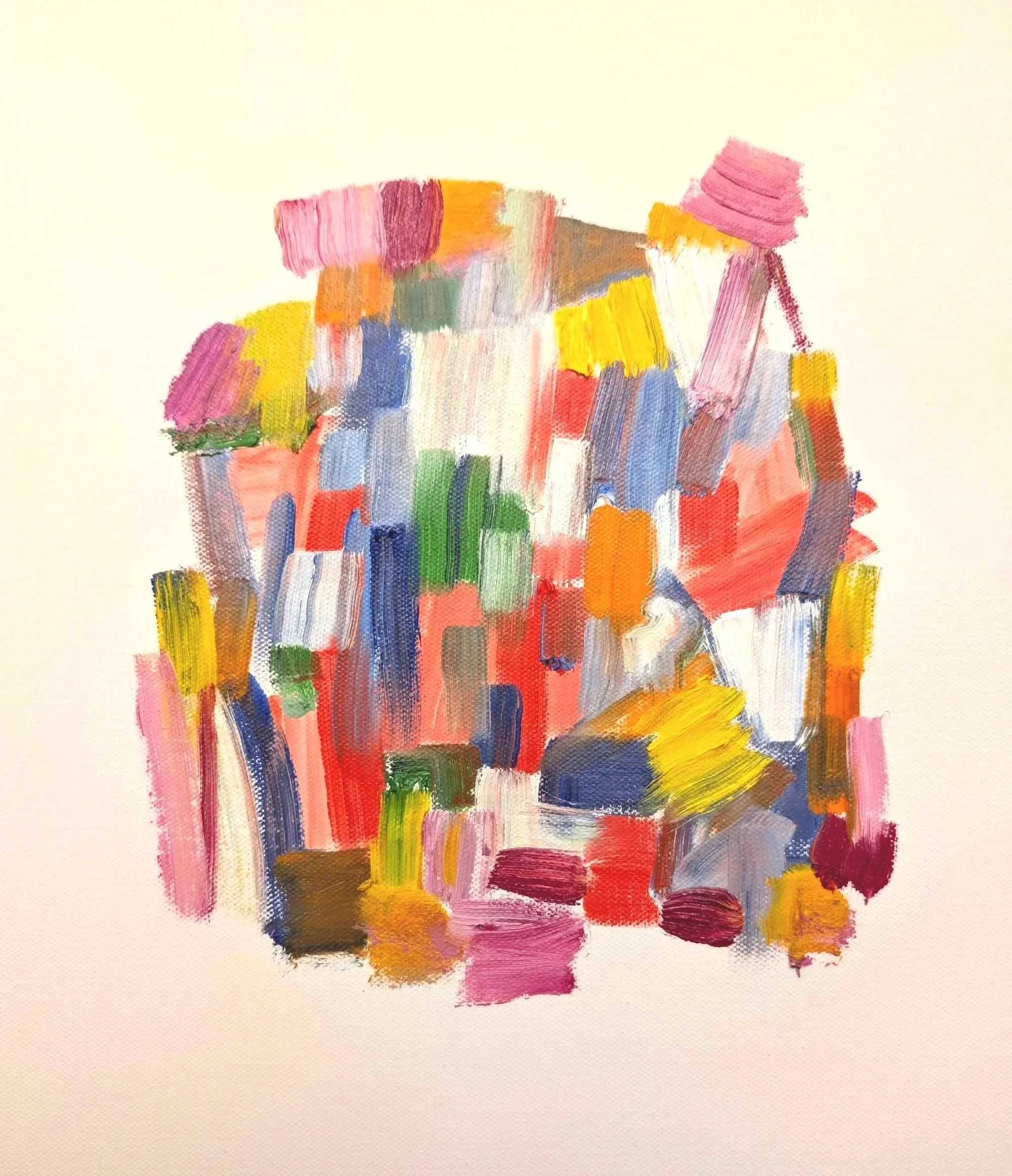 Collapsing castle, 2024, oil on canvas 40x45 cm