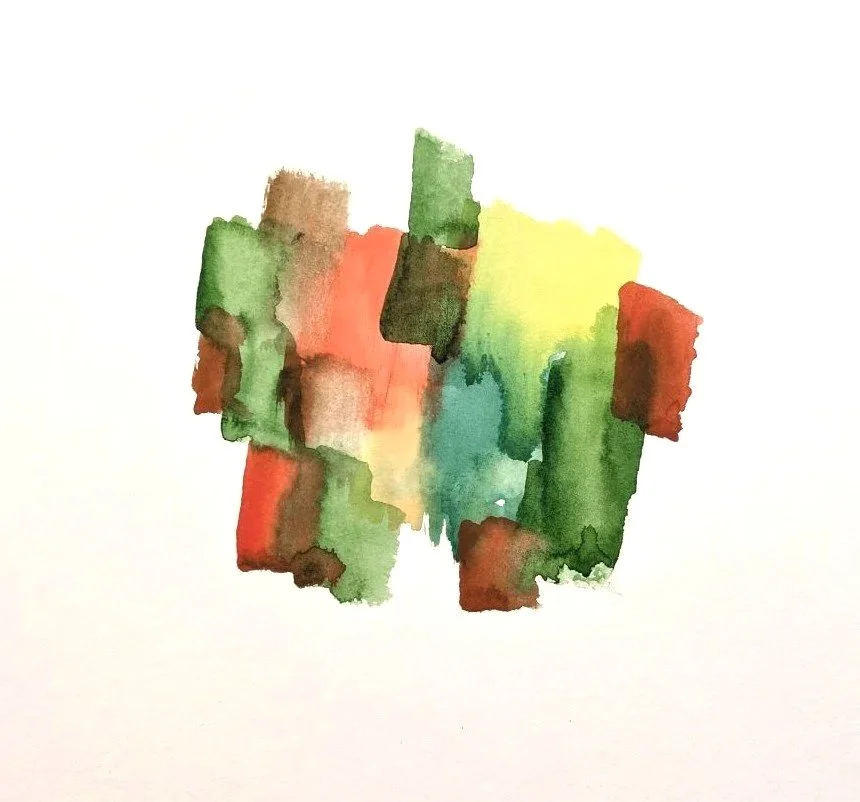242 Emerald Splendour, 2024, aquarell, 28x32 cm
