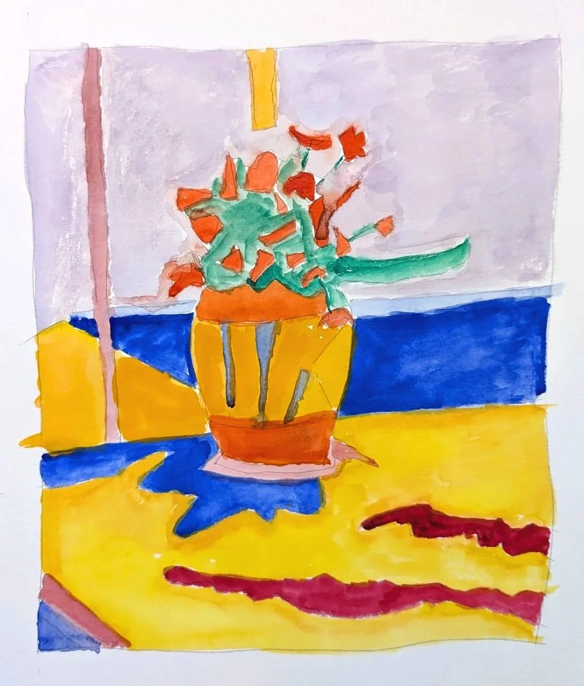 895 Ascona, Mandevilla, 2025, oil on paper, 40x29.7 cm