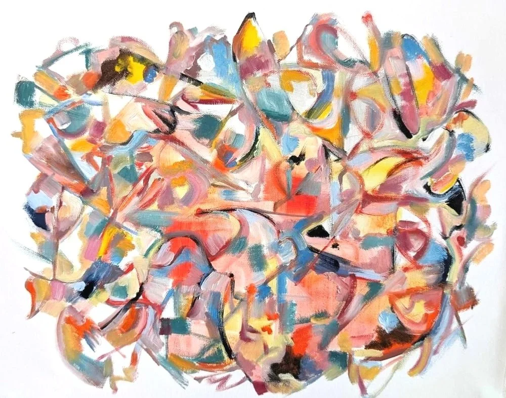 094 Battle of the Gods, 2023, oil on canvas, 70x85 cm