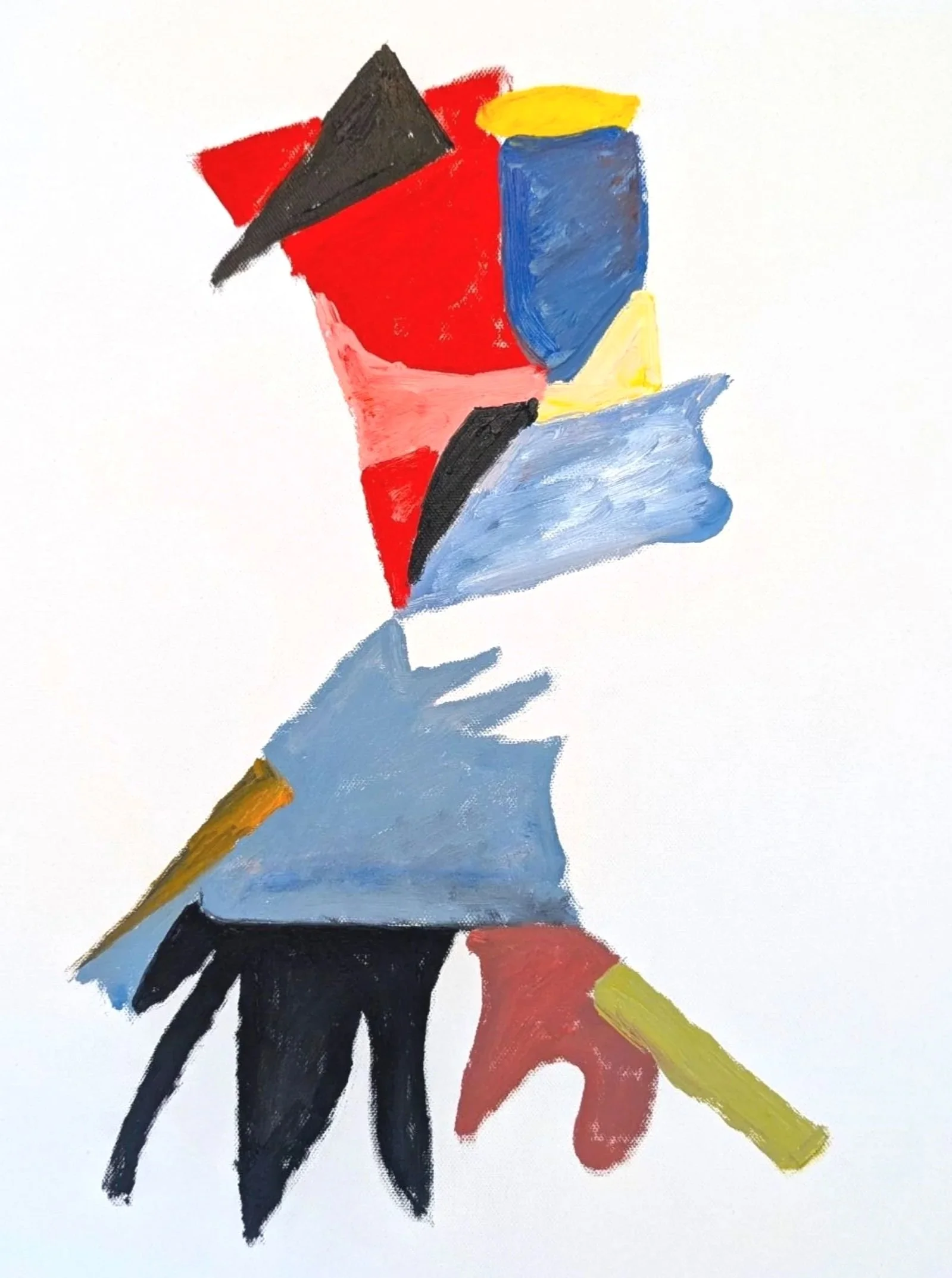 1003 Balancing Act, 2025, oil on canvas, 45x39 cm