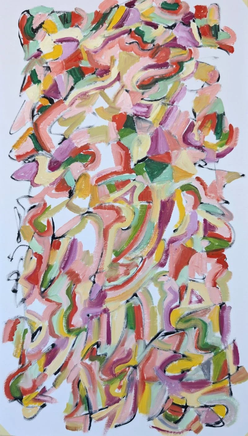 Rise to heaven, 2025, oil on canvas, 70x40