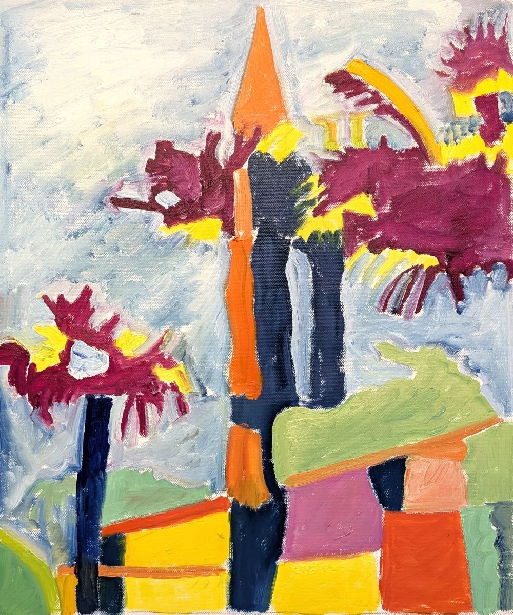 Nature in Ticino, 2025, oil on canvas, 45x38 cm