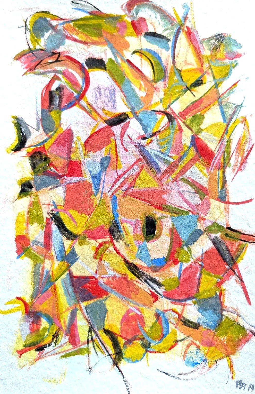 1433 Compositio, 2017, gouache, 30x20 cm