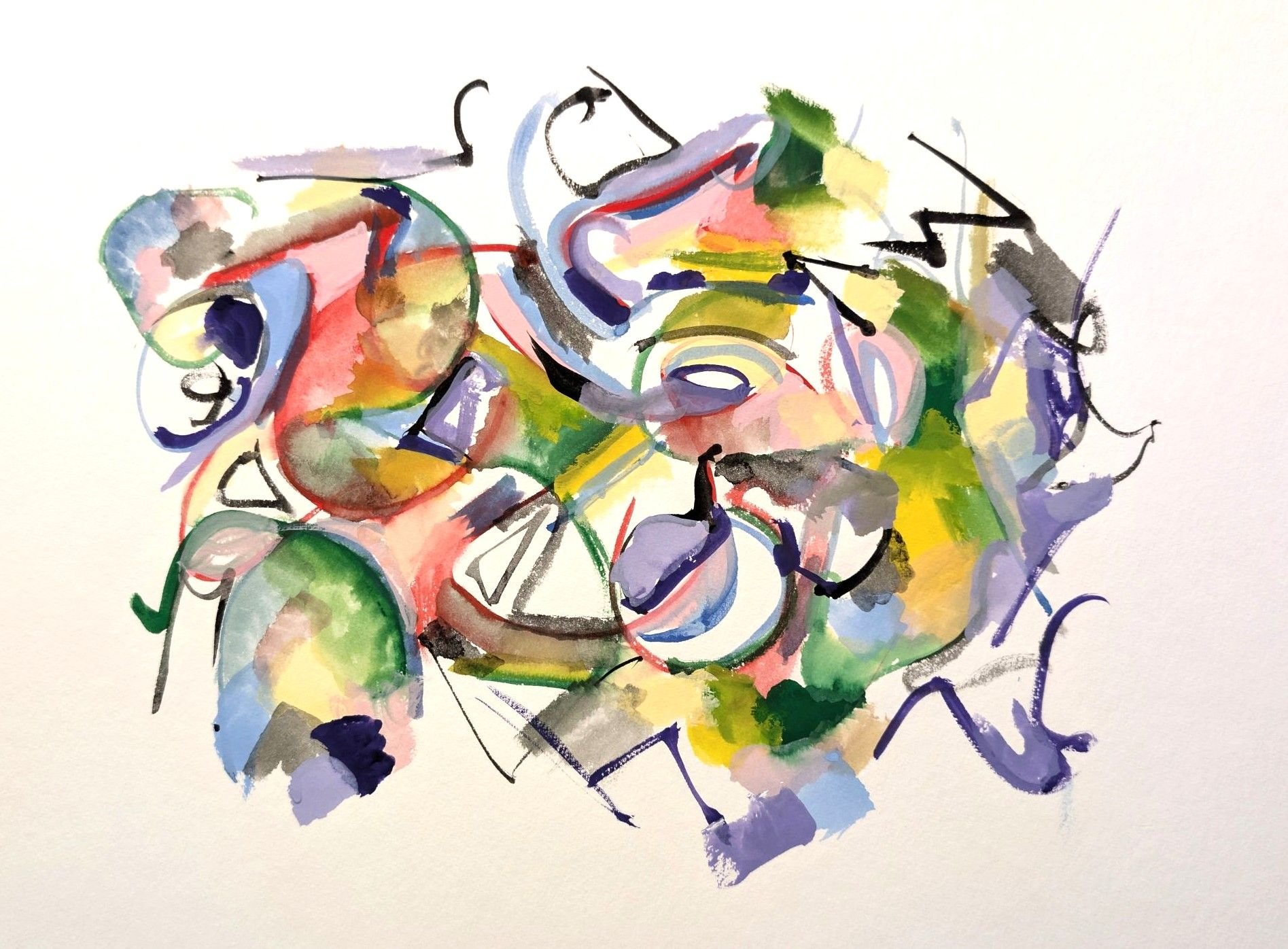 Waltz, 2024, gouache, 30x40 cm