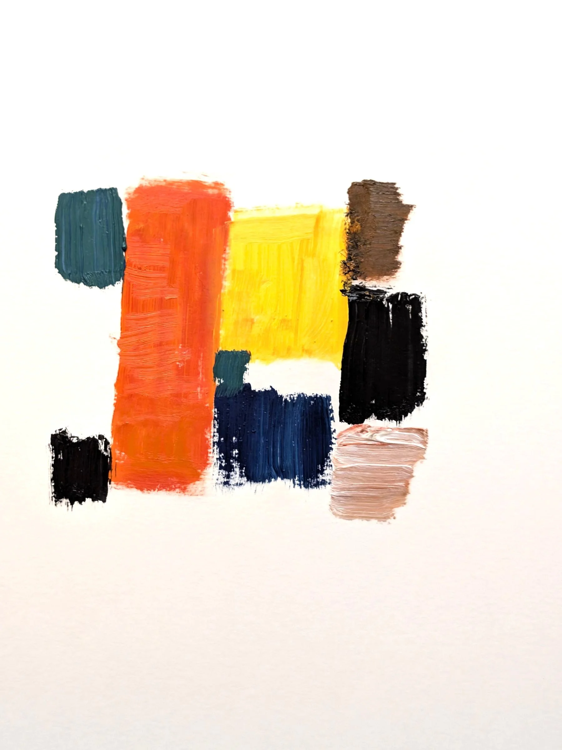 284 Power Game, 2024, oil on paper, 29.5x27.5 cm