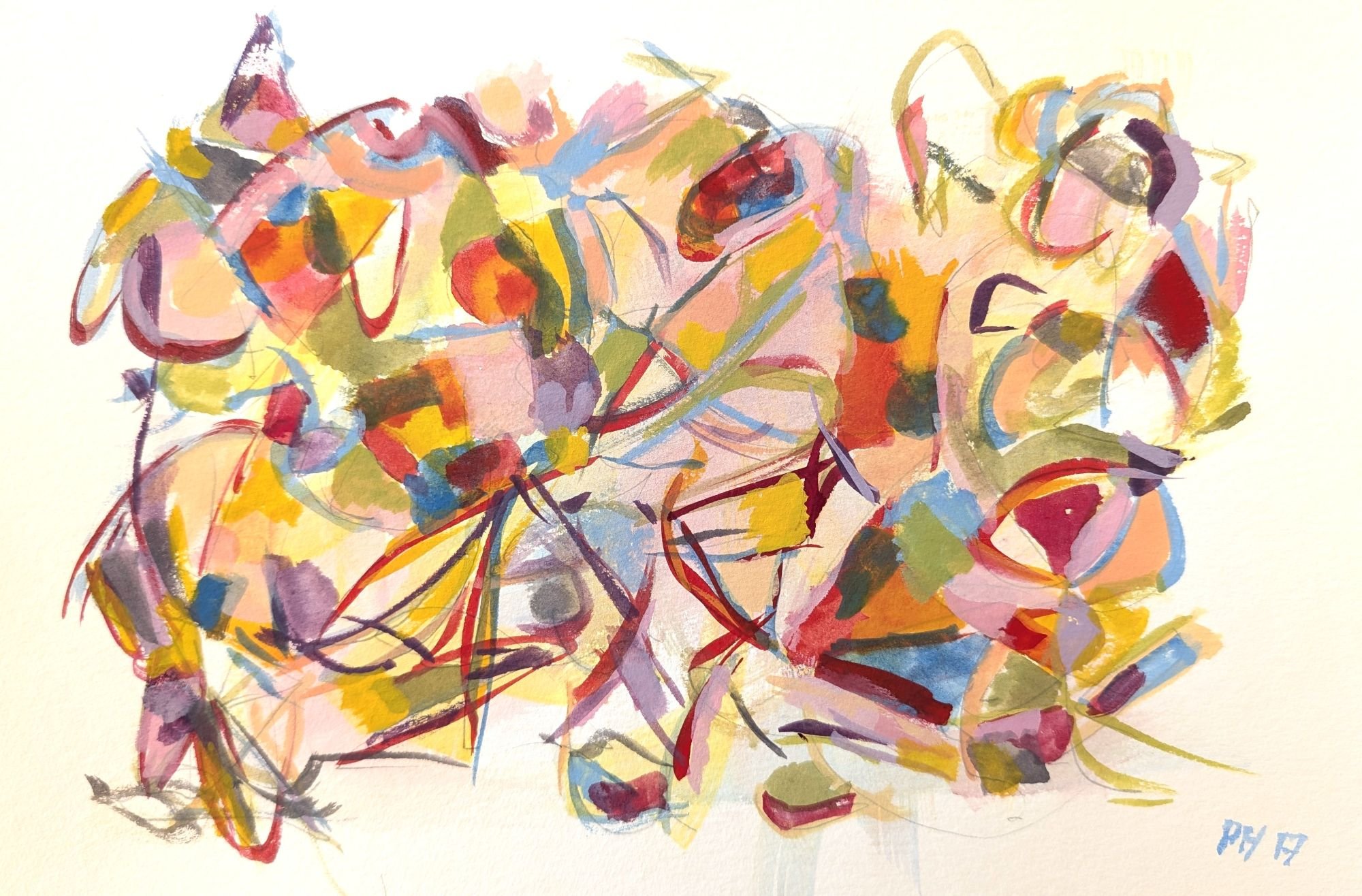 Composition, 2017, gouache I, 29.7x20.5 cm