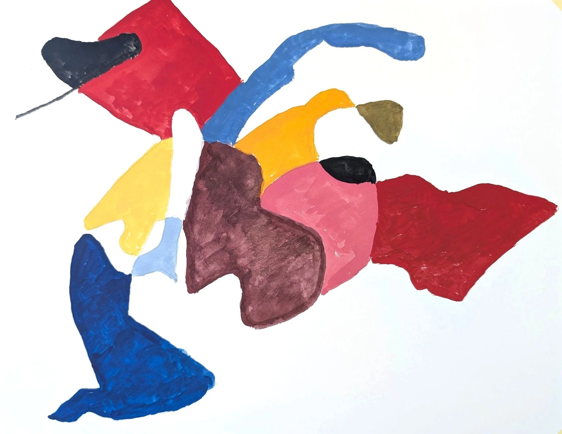 1006 Paris Dancer, 2025, gouache, 31x41 cm