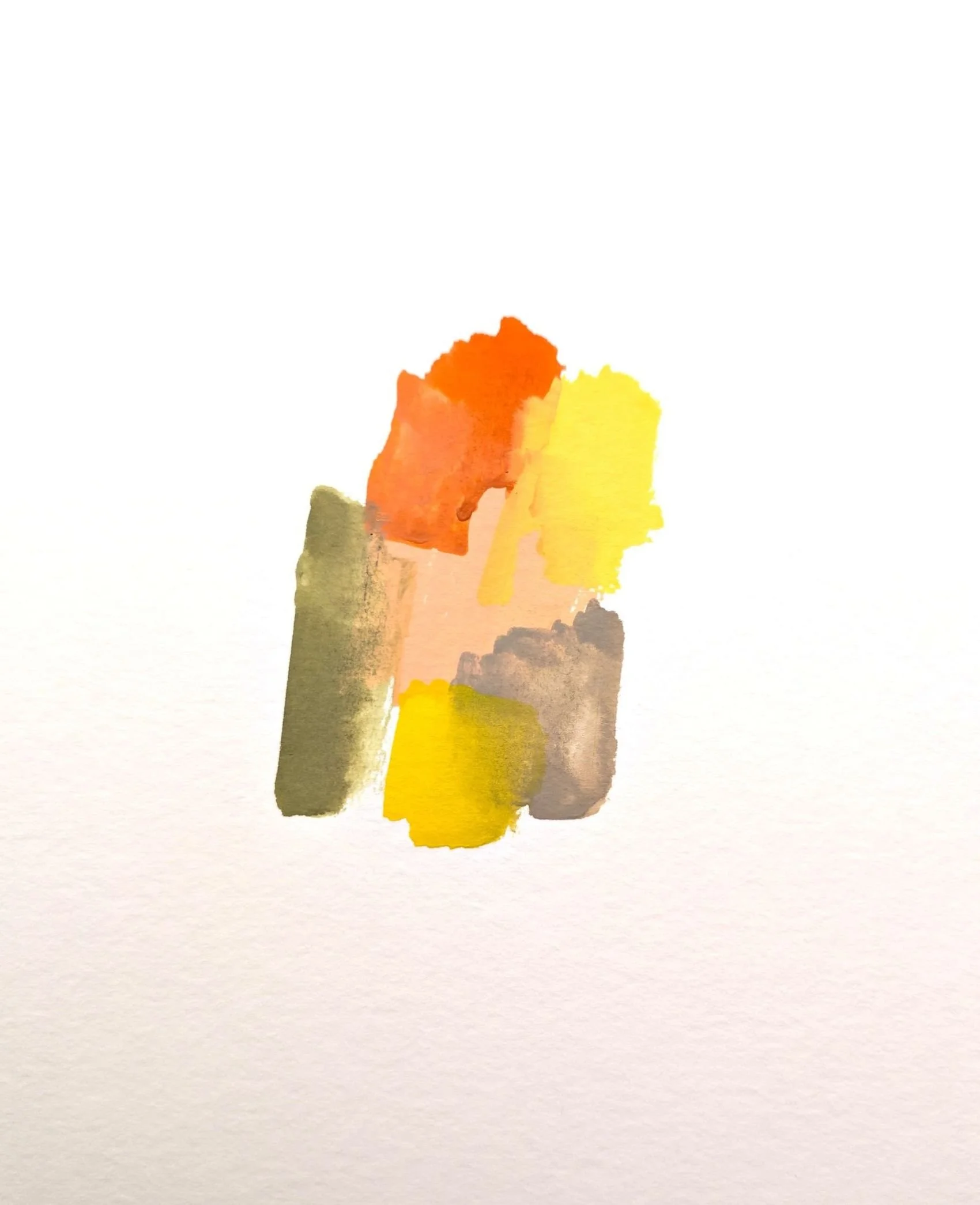 Meditation at dusk, 2024, gouache, 34x24 cm