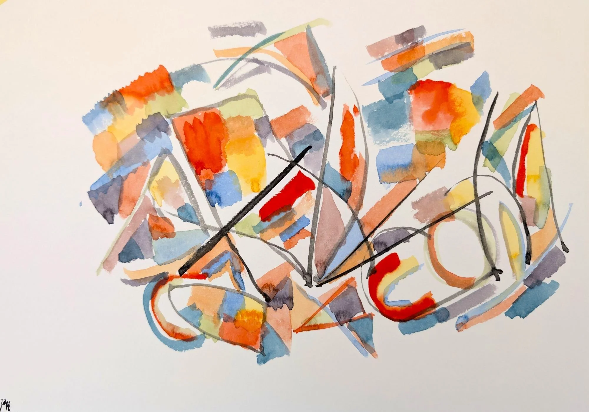 Flame, 2025, watercolour, 24x36