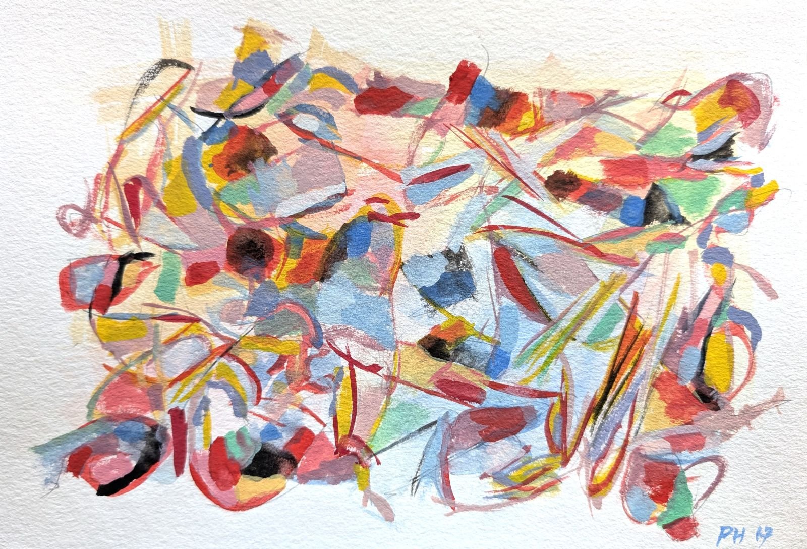 Composition, 2017, gouache II, 20x30cm